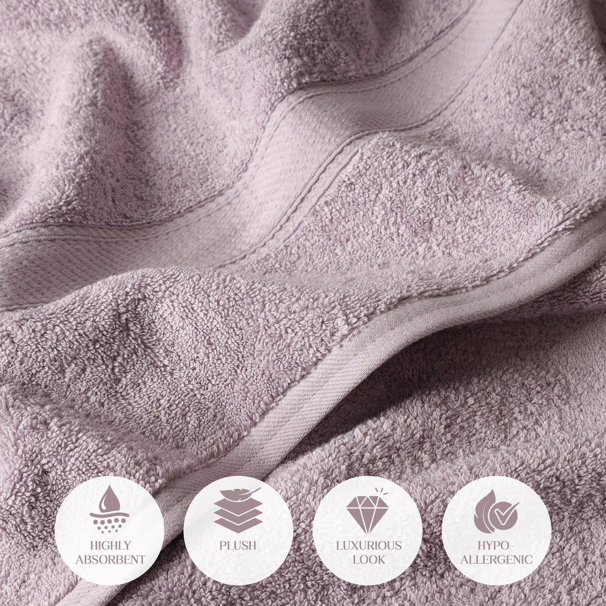 Egyptian Cotton Pile Plush Heavyweight Soft 4 Piece Bath Towel Set