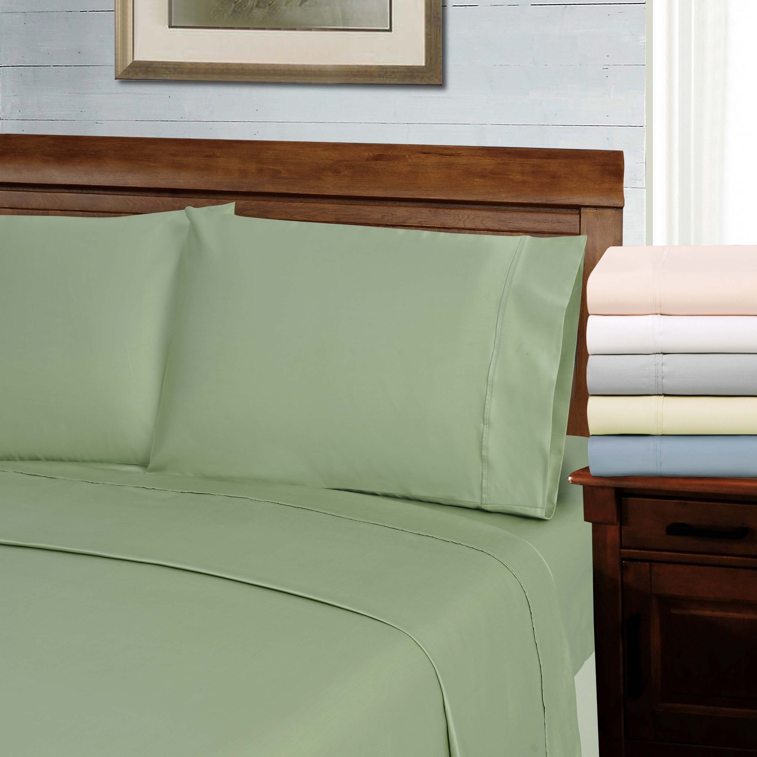 1000 Thread Count Wrinkle Resistant Pillowcase Set - Blue Nile Mills