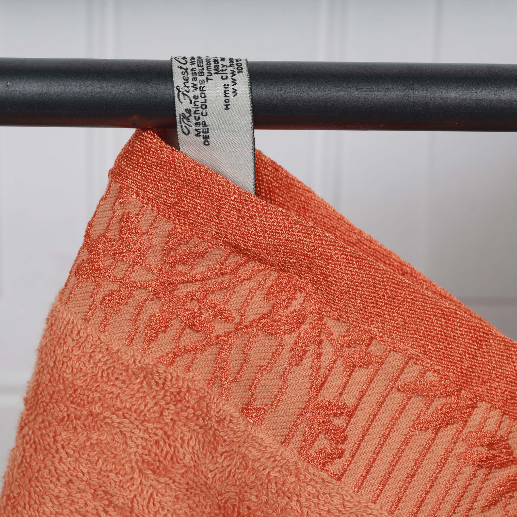 Wisteria Cotton Floral Embroidered Jacquard Border 3-Piece Towel Set - Blue Nile Mills