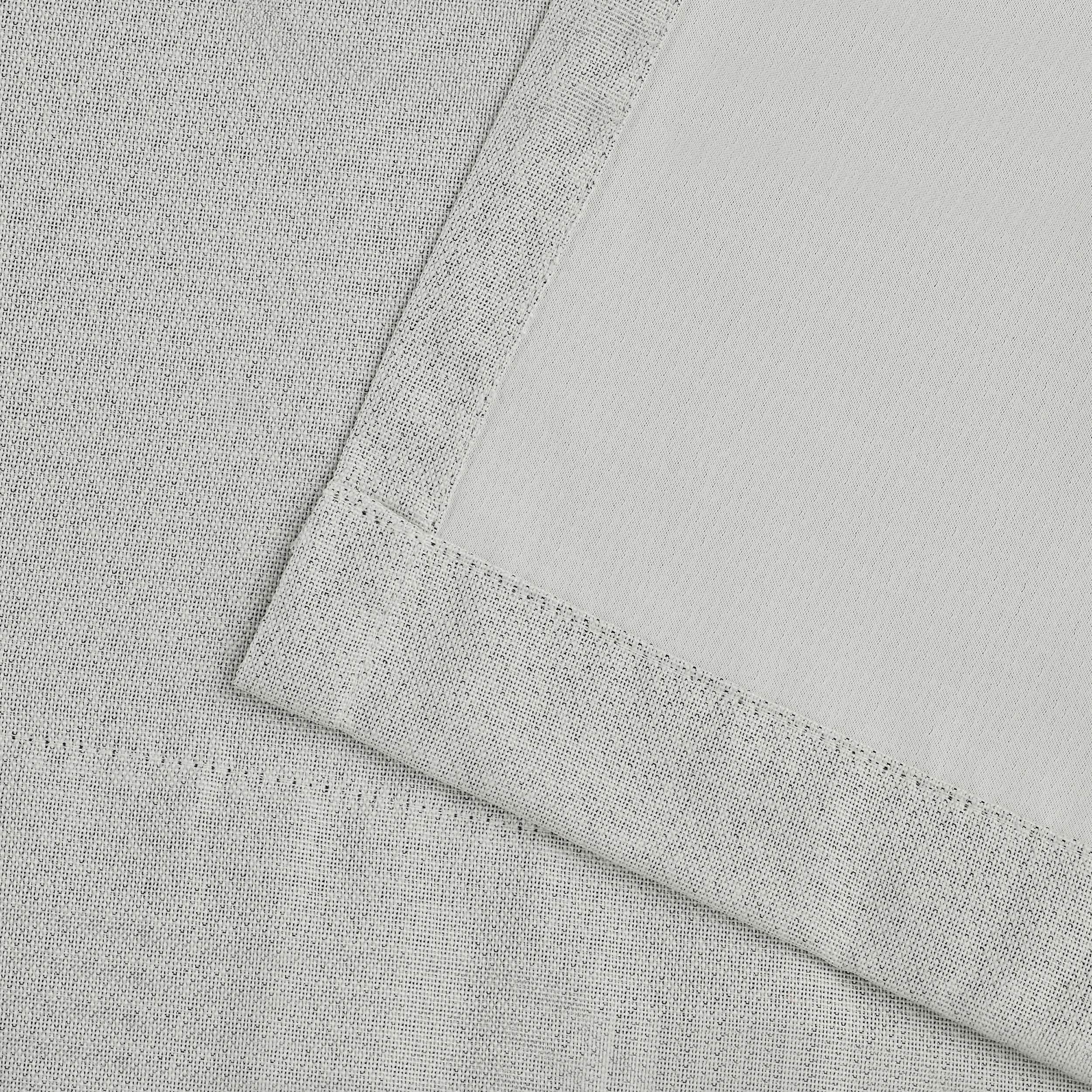 Linen Pattern Washable Room Darkening Blackout Curtains Set 26" - Blue Nile Mills