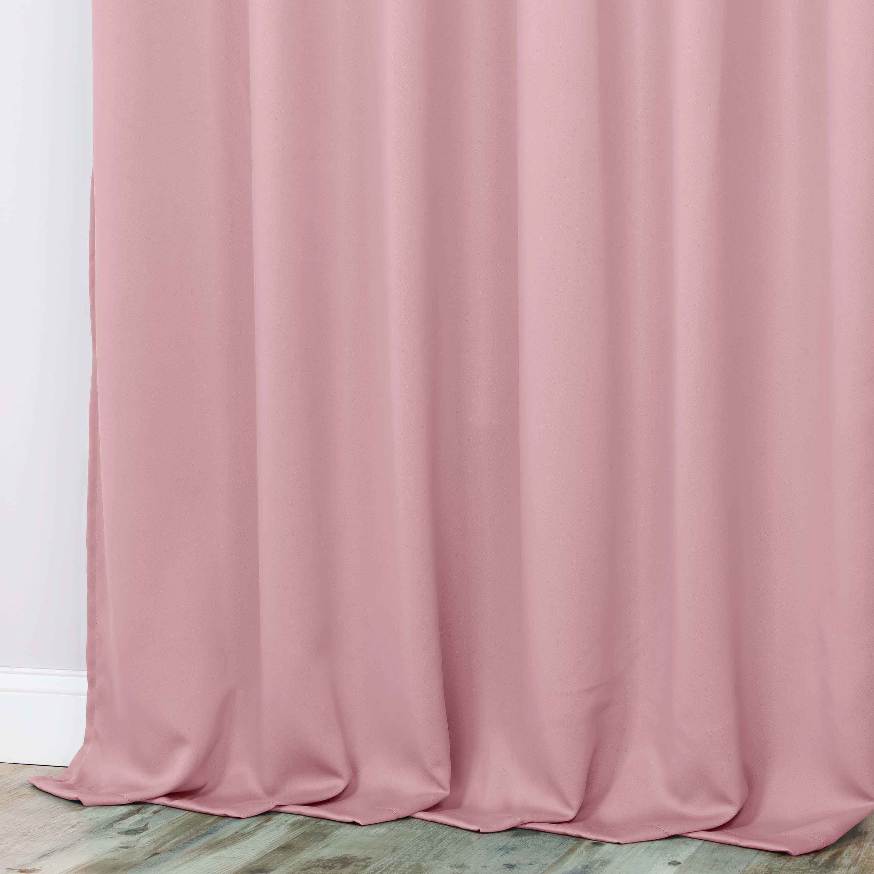 Solid Machine Washable Room Darkening Blackout Curtains, Set of 2 - Blue Nile Mills