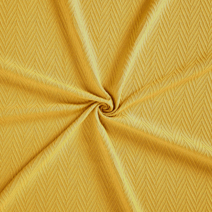 All-Season Chevron Cotton Bed Blanket & Sofa Throw - yellow