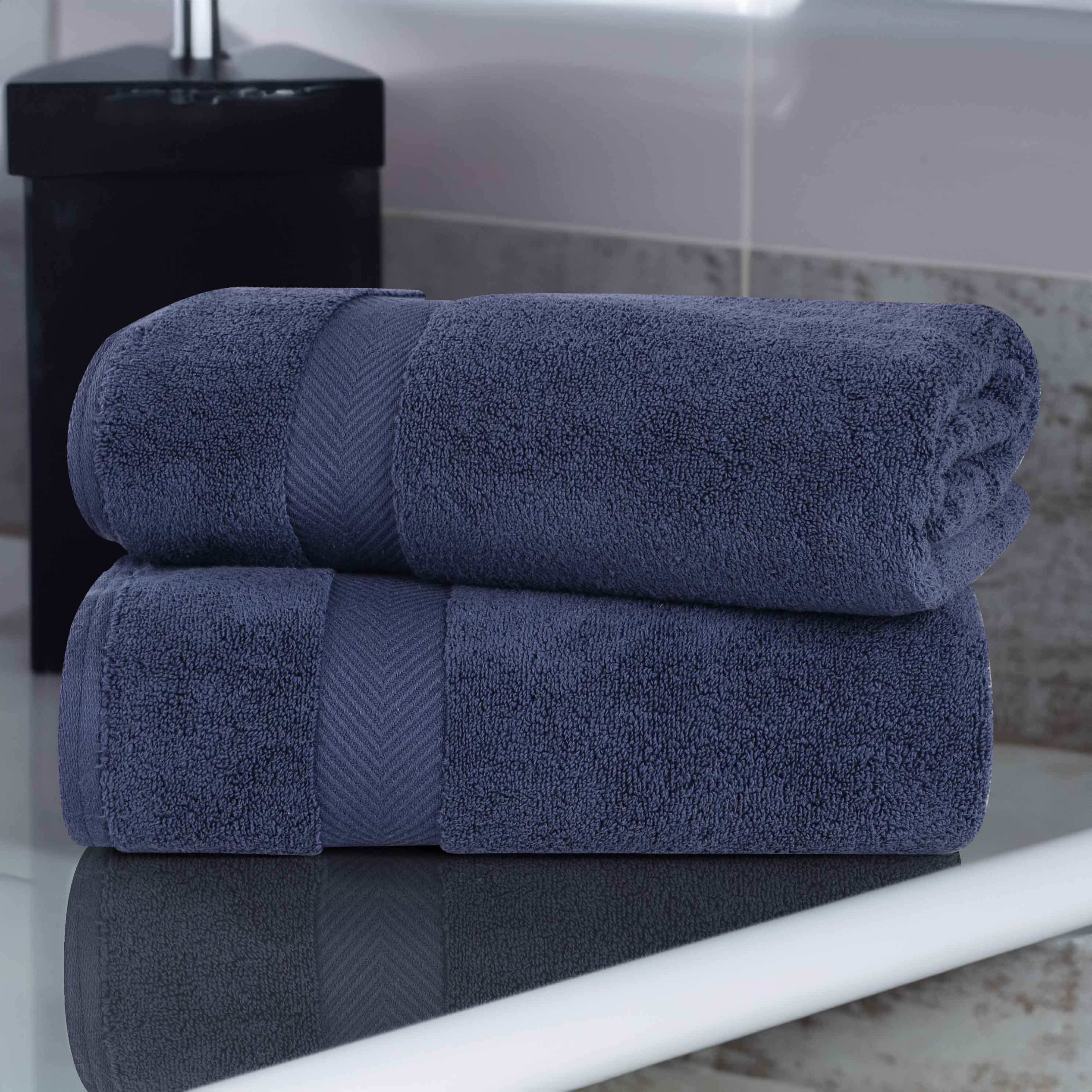 Cotton Zero Twist 2 Piece Bath Sheet Towel Set - Blue Nile Mills