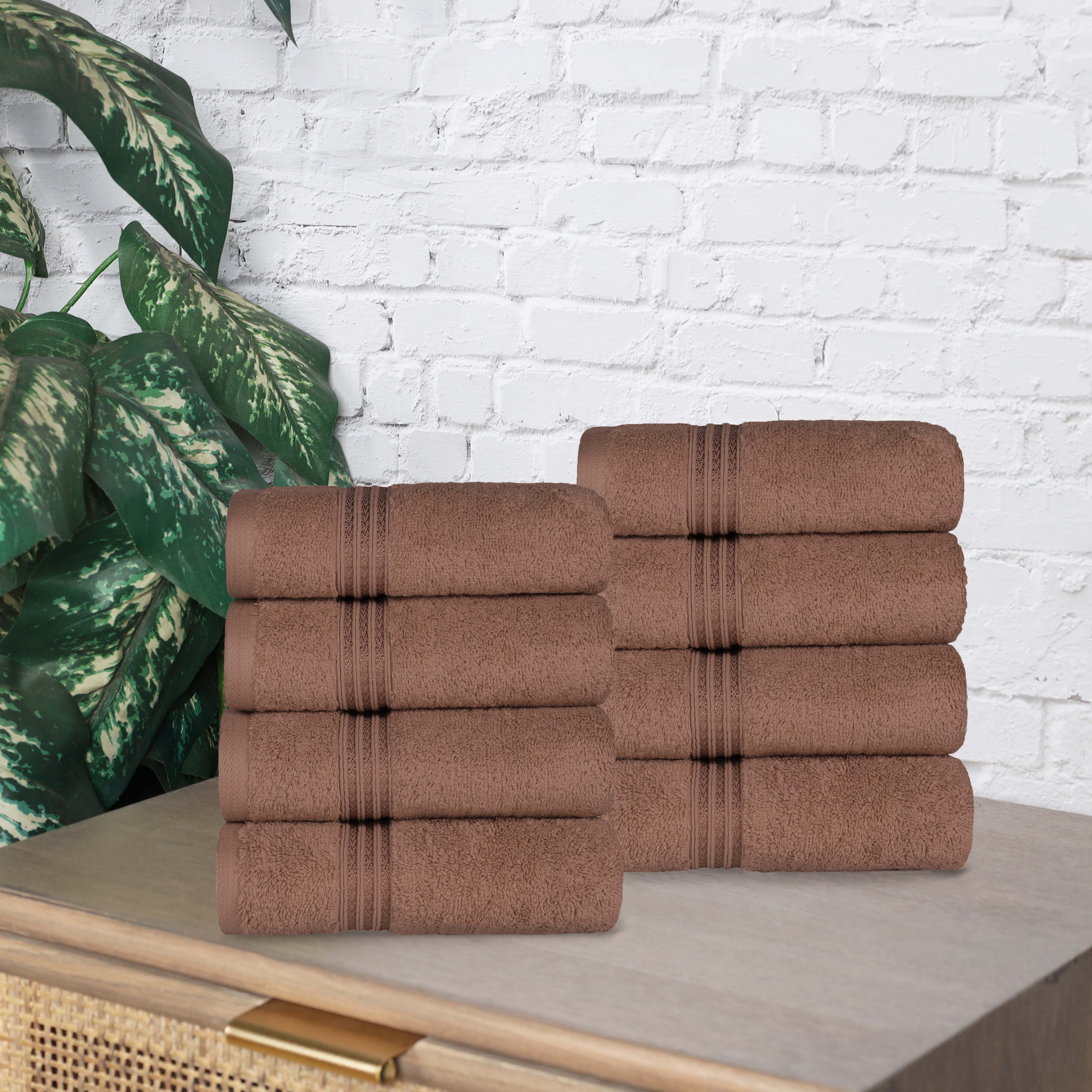Heritage Egyptian Cotton Hand Towel Set of 8 - Blue Nile Mills