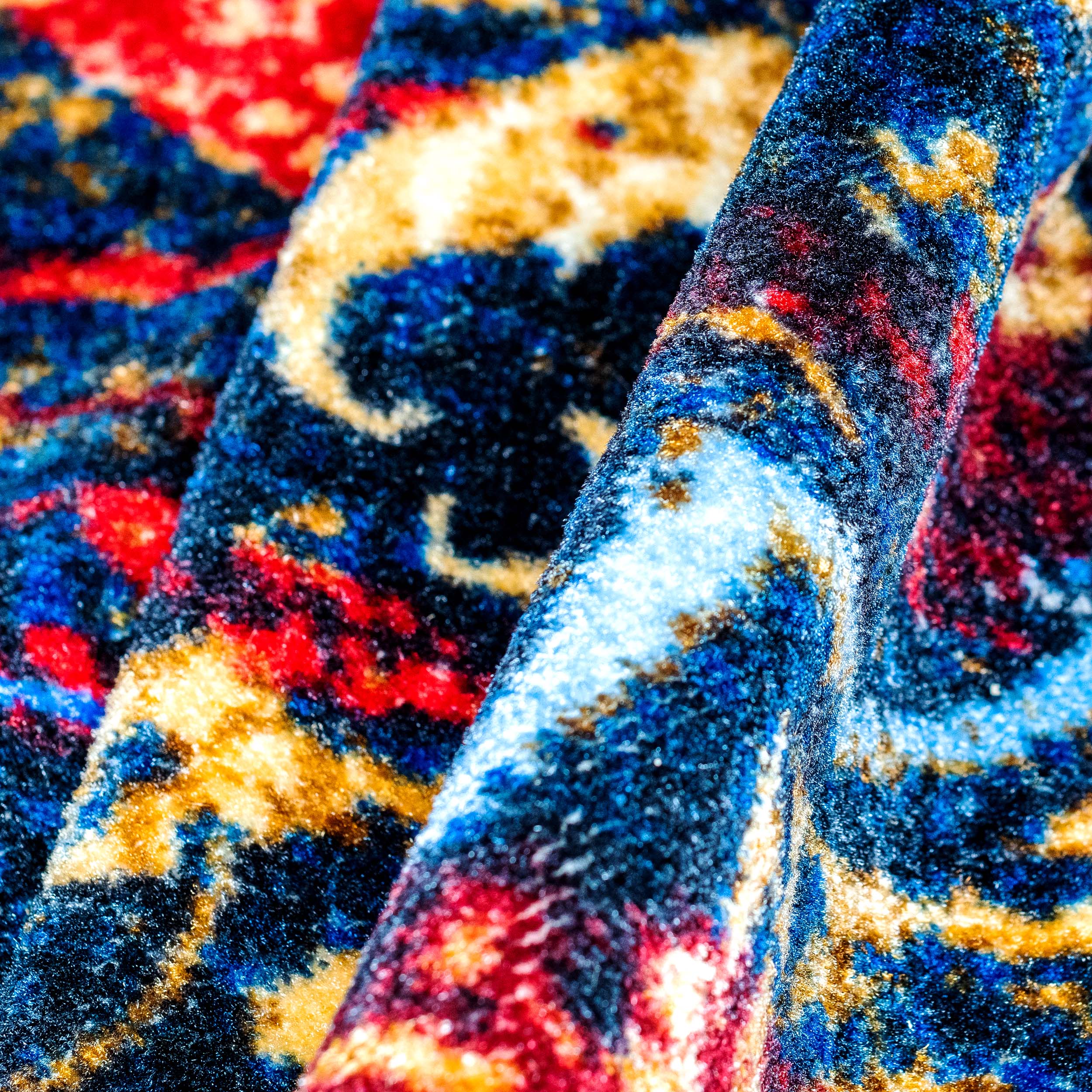 Oswell Medallion Non-Slip Washable Indoor Area Rug or Runner - Blue Nile Mills