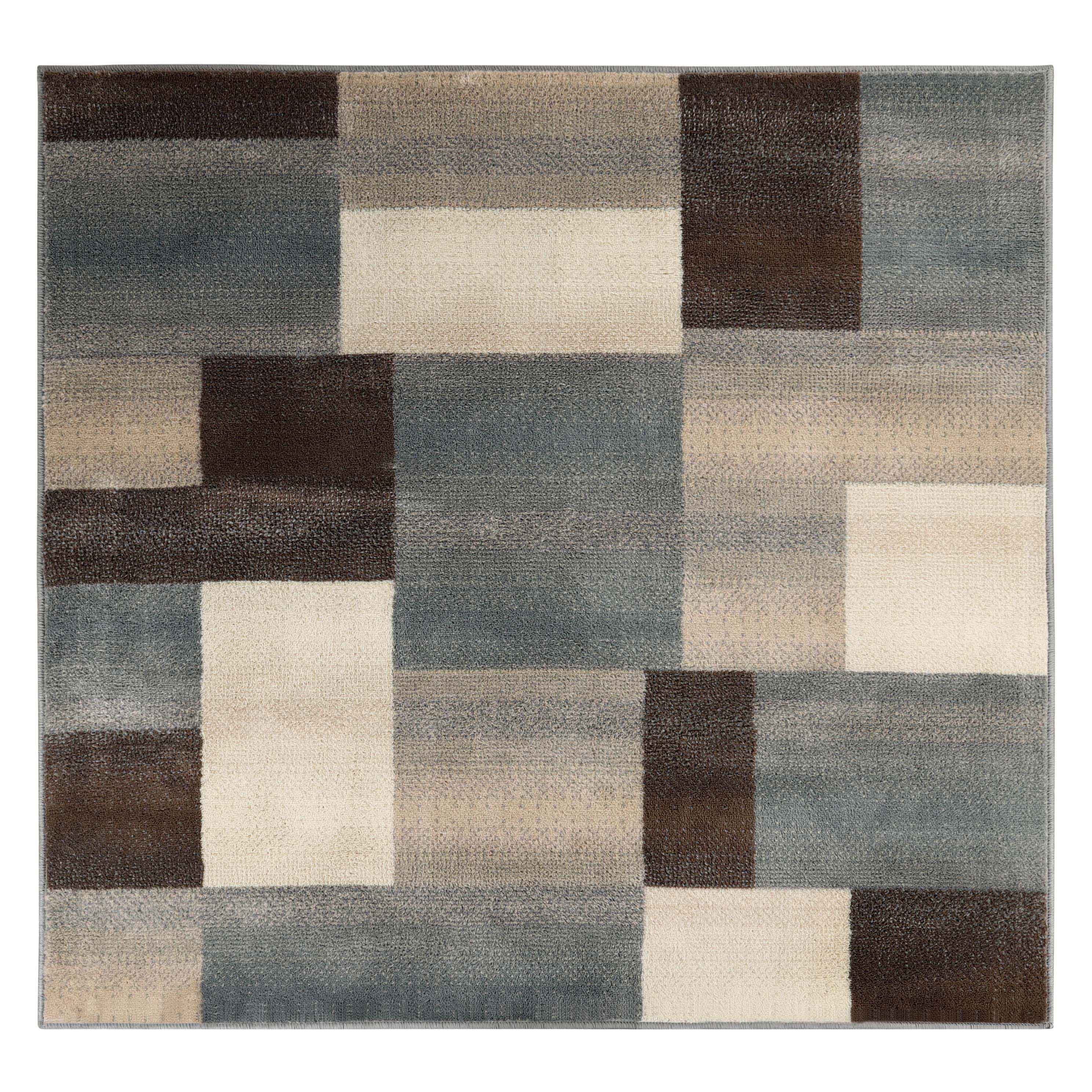Clifton Modern Geometric Patchwork Area Rug or Runner Rug - Blue Nile Mills