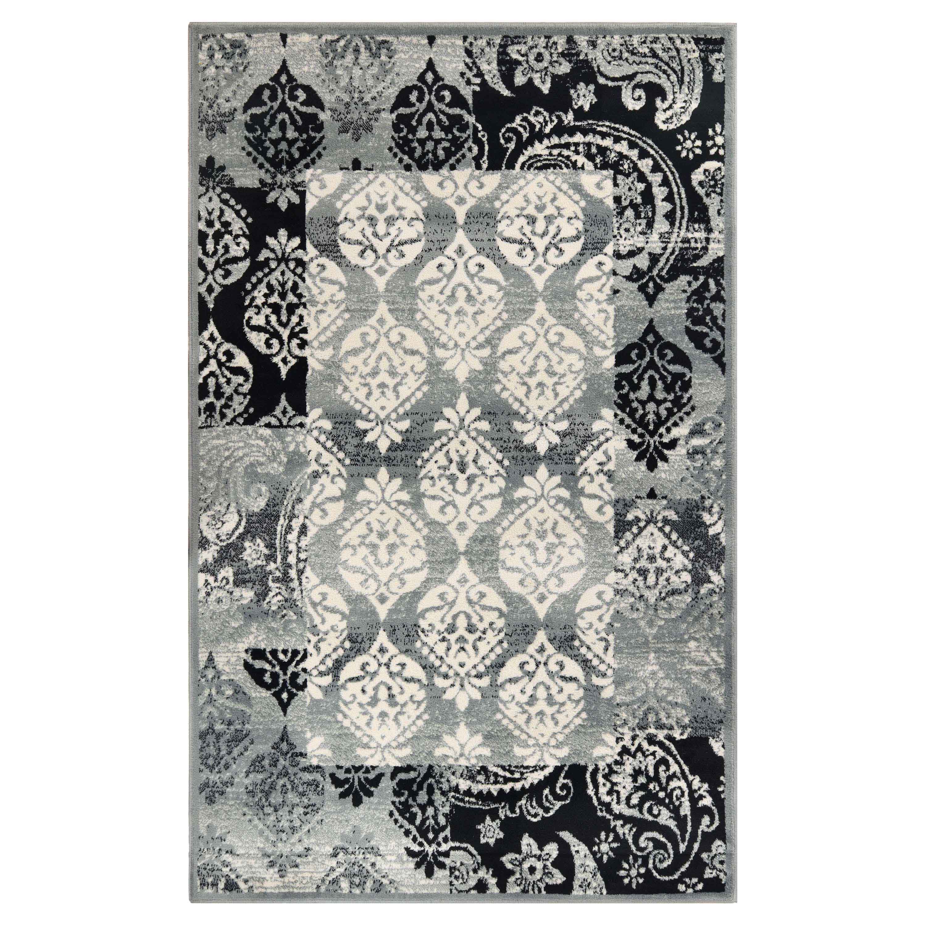 Mystique Modern Damask Indoor Area Rugs Or Runner - Blue Nile Mills