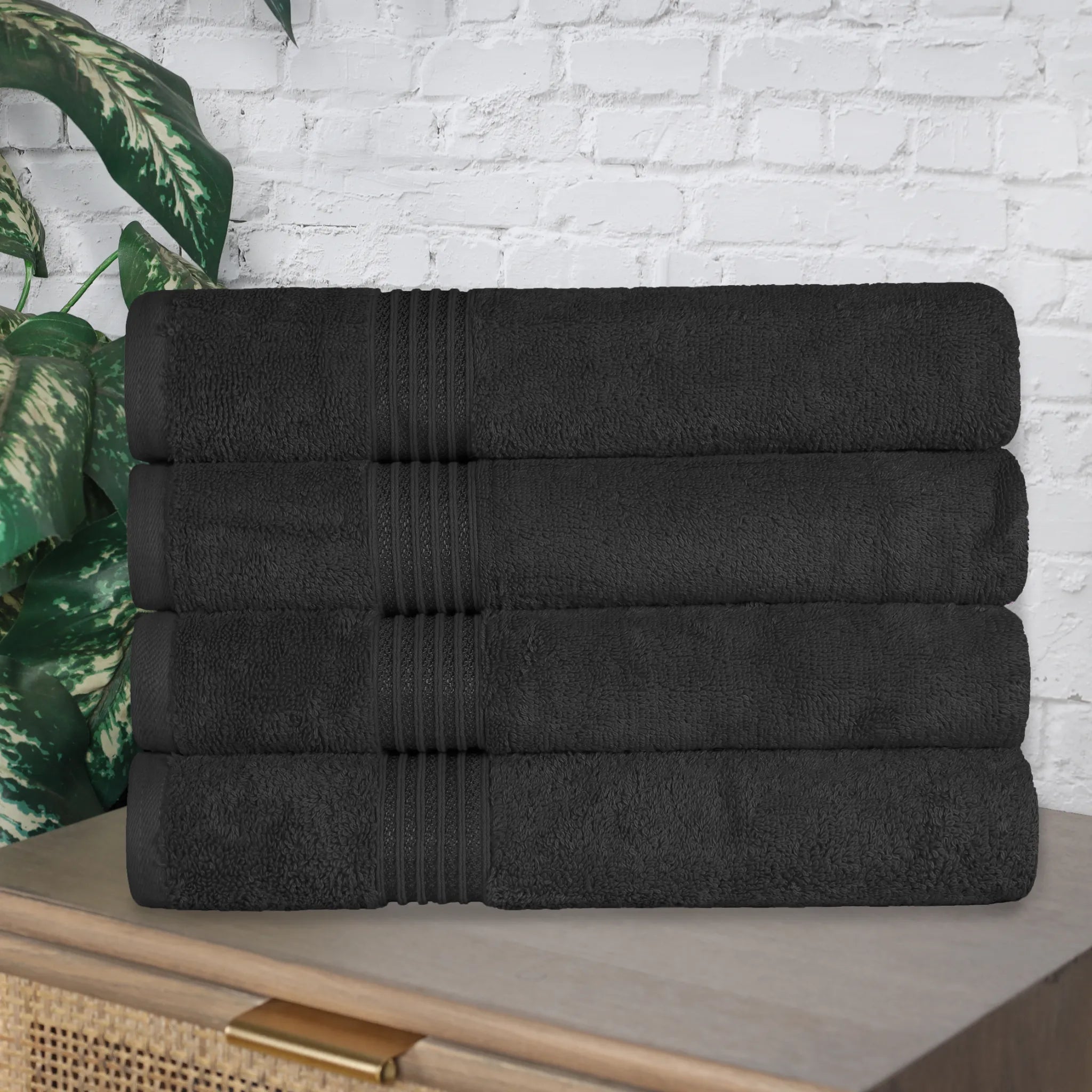 Heritage Egyptian Cotton Solid Bath Towel Set of 4 - Blue Nile Mills