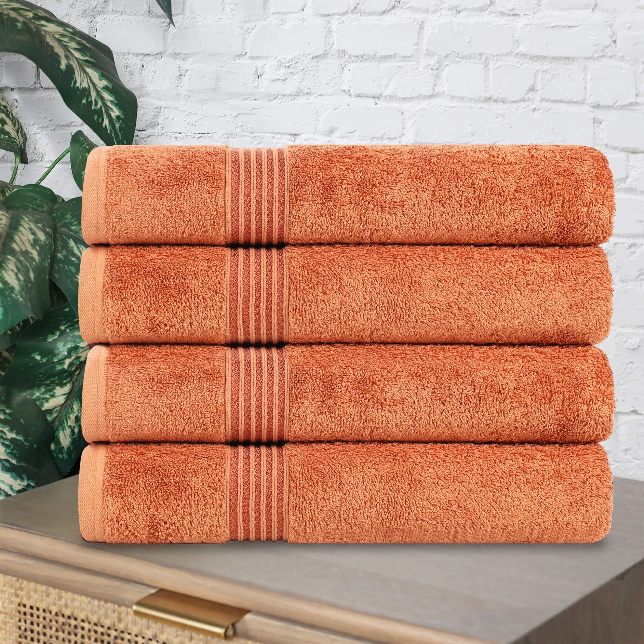 Heritage Egyptian Cotton Solid Bath Towel Set of 4 - Blue Nile Mills
