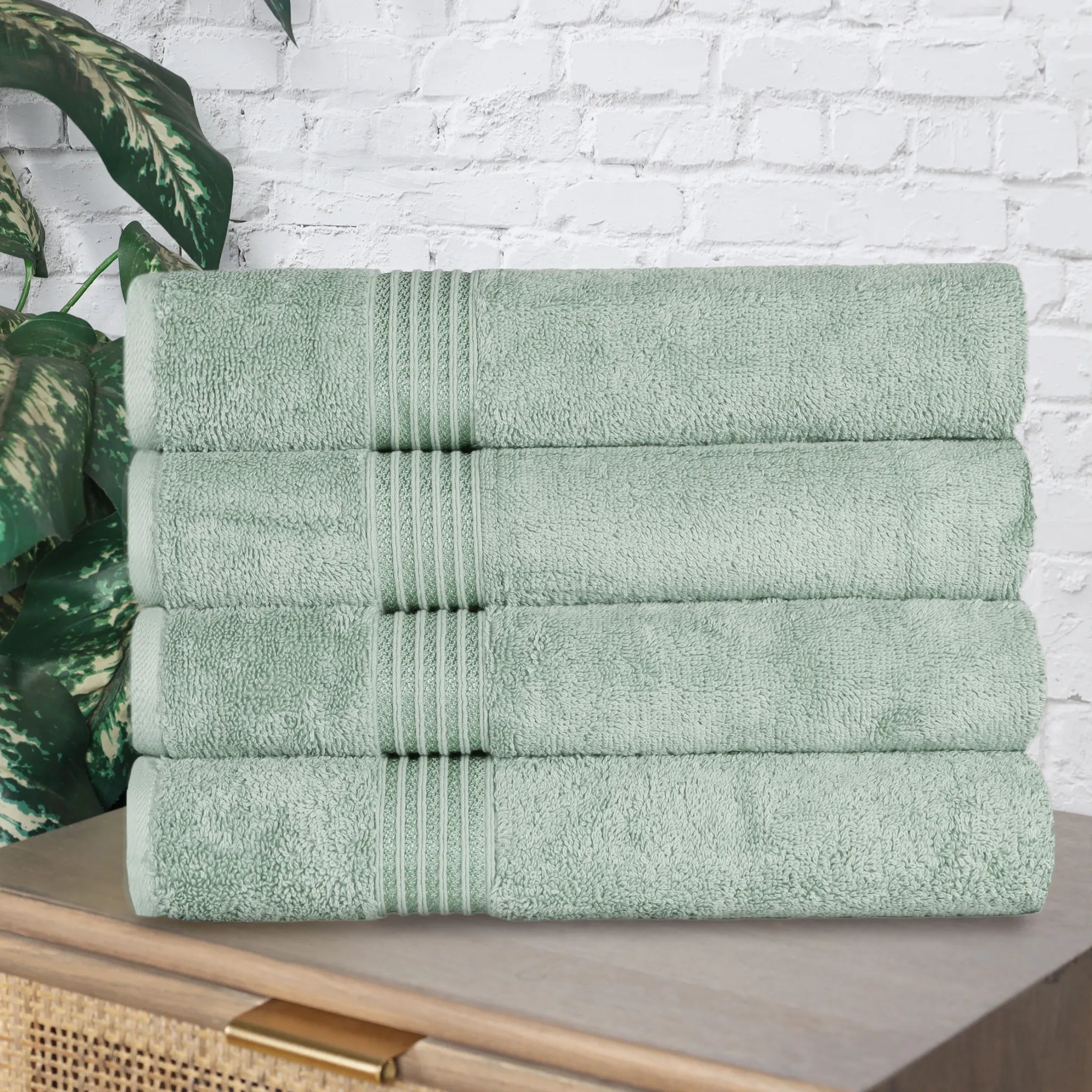 Heritage Egyptian Cotton Solid Bath Towel Set of 4 - Blue Nile Mills