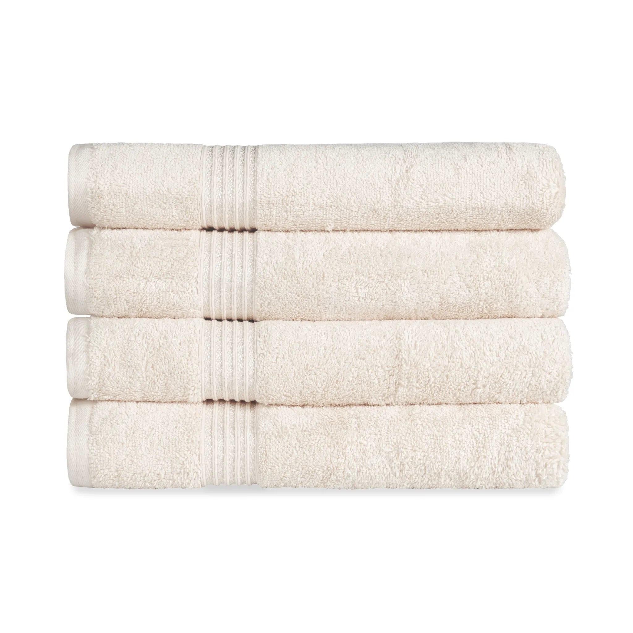 Heritage Egyptian Cotton Solid Bath Towel Set of 4 - Blue Nile Mills