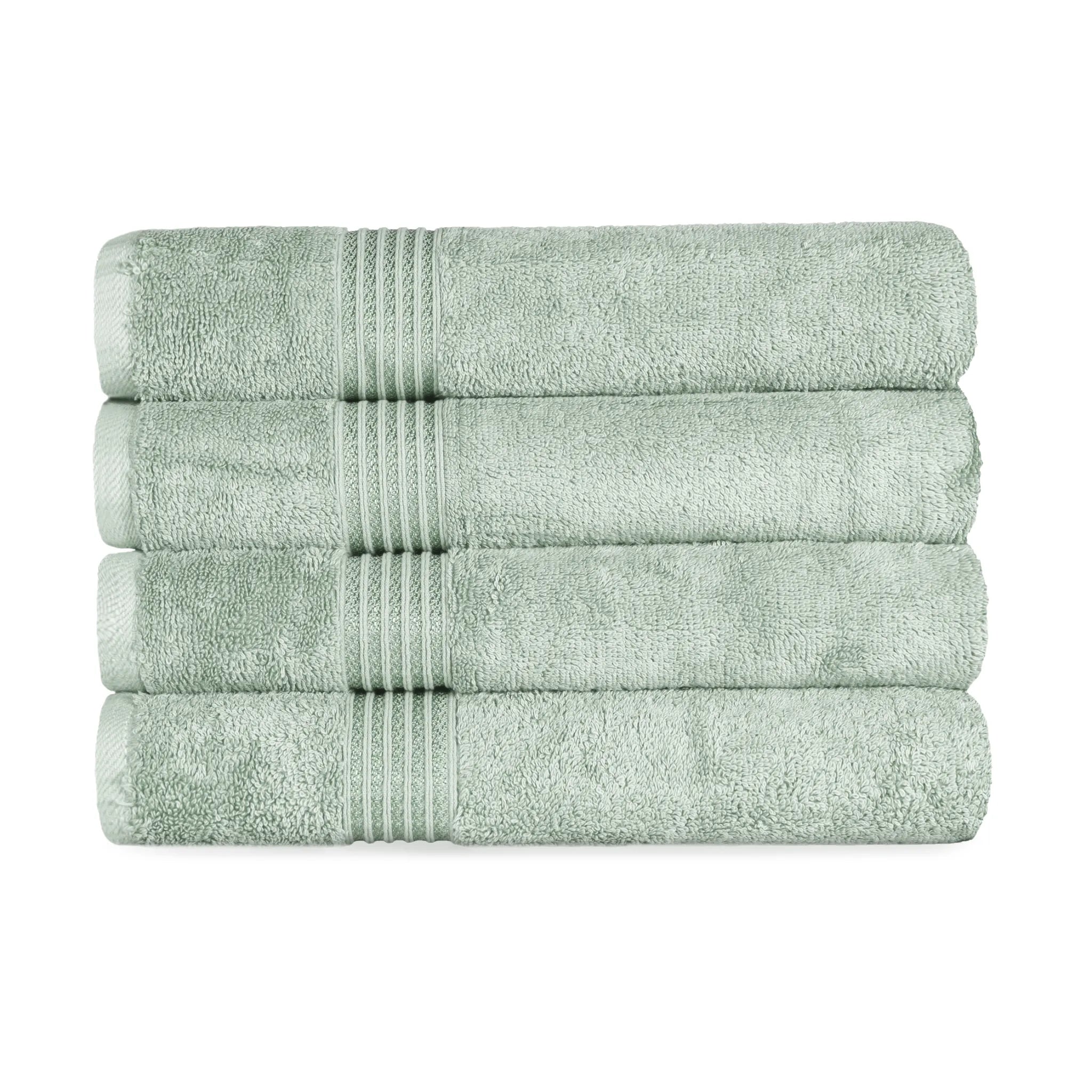 Heritage Egyptian Cotton Solid Bath Towel Set of 4 - Blue Nile Mills