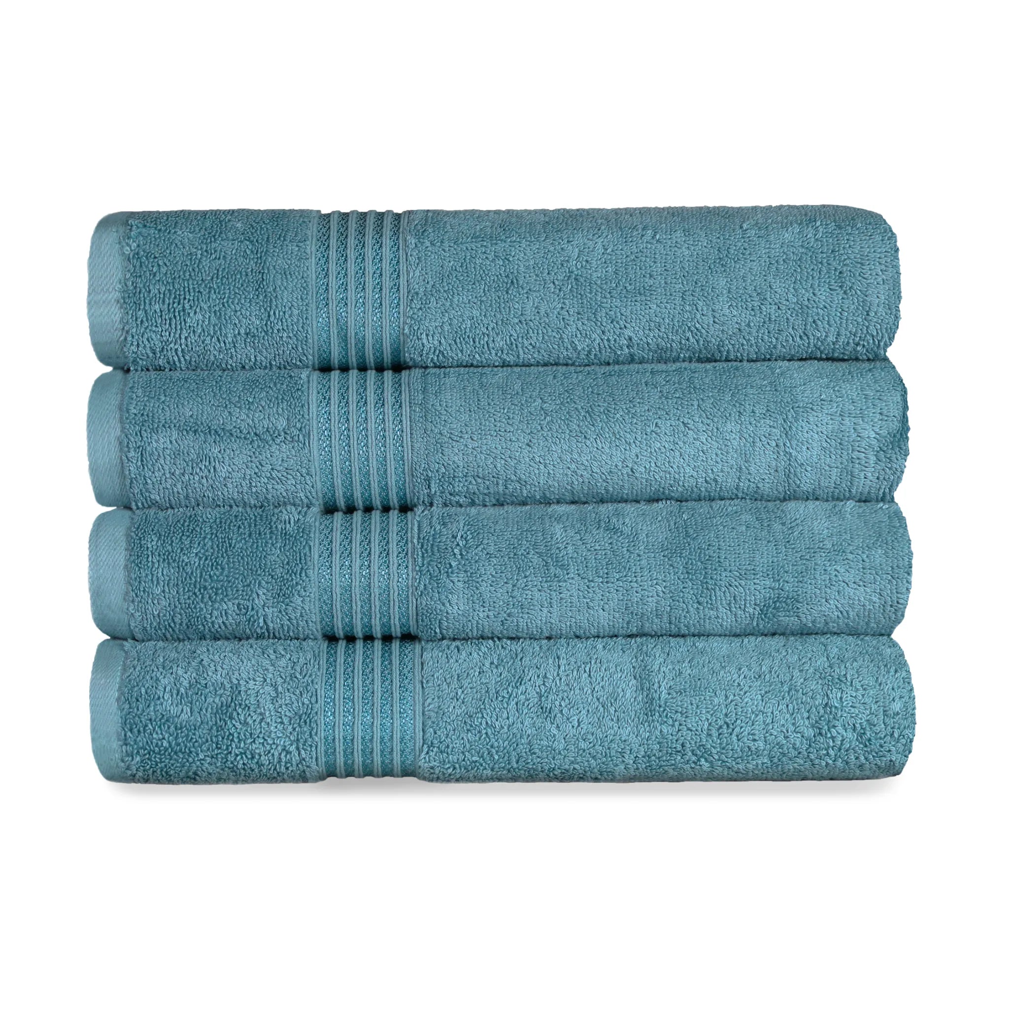 Heritage Egyptian Cotton Solid Bath Towel Set of 4 - Blue Nile Mills