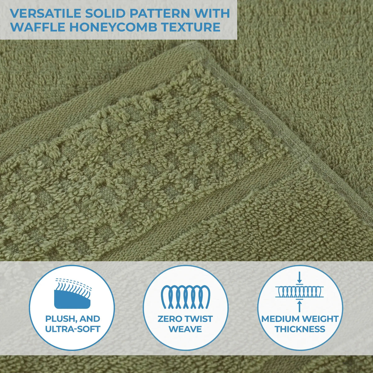 Superior Napa Cotton Absorbent Medium Weight Bath Towels, Set of 2
