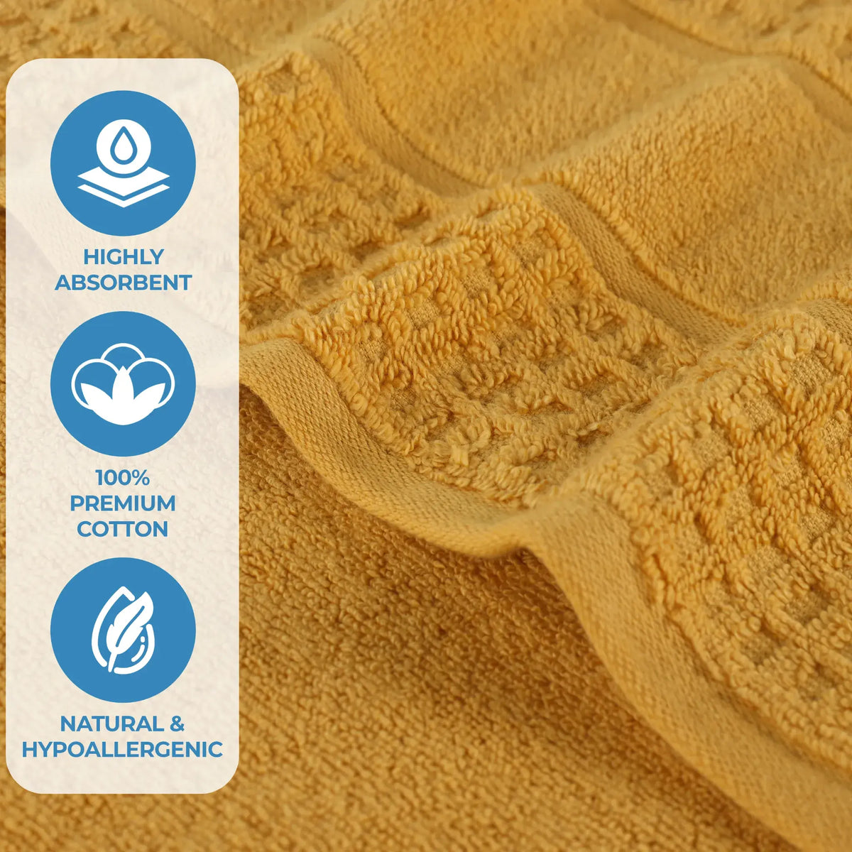 Superior Napa Cotton Absorbent Medium Weight Bath Towels, Set of 2