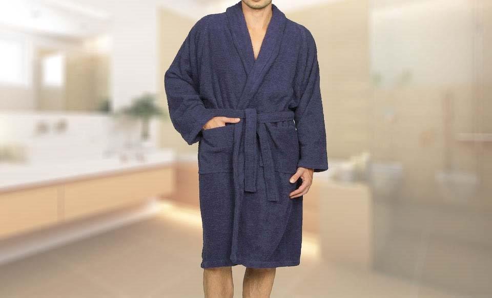 Cotton Ultra Soft Terry Adult Unisex Lightweight Luxury Bathrobe - Blue Nile Mills