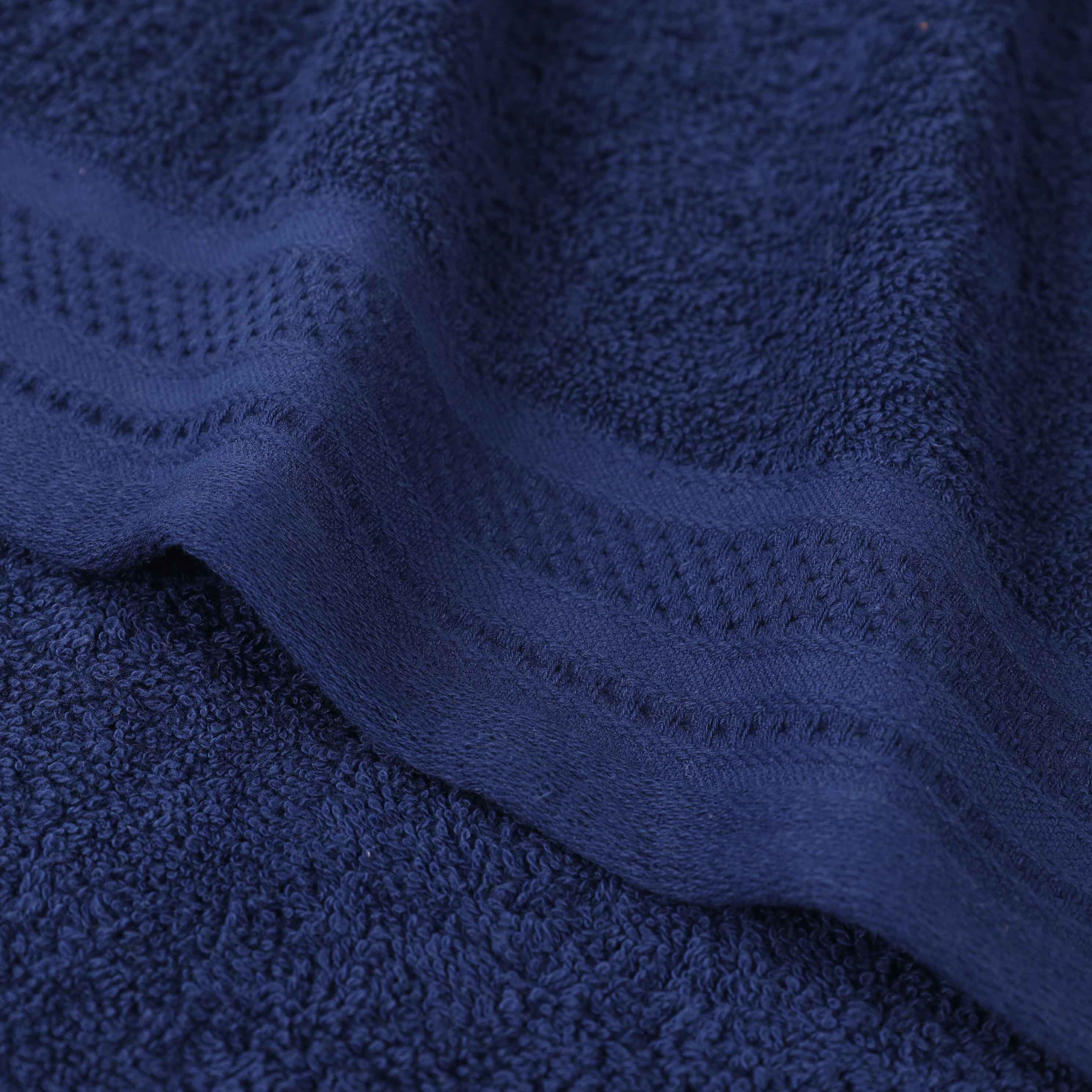 Honeycomb Textured Waffle Border Luxury Cotton Hand Towels, Set of 6 - Blue Nile Mills