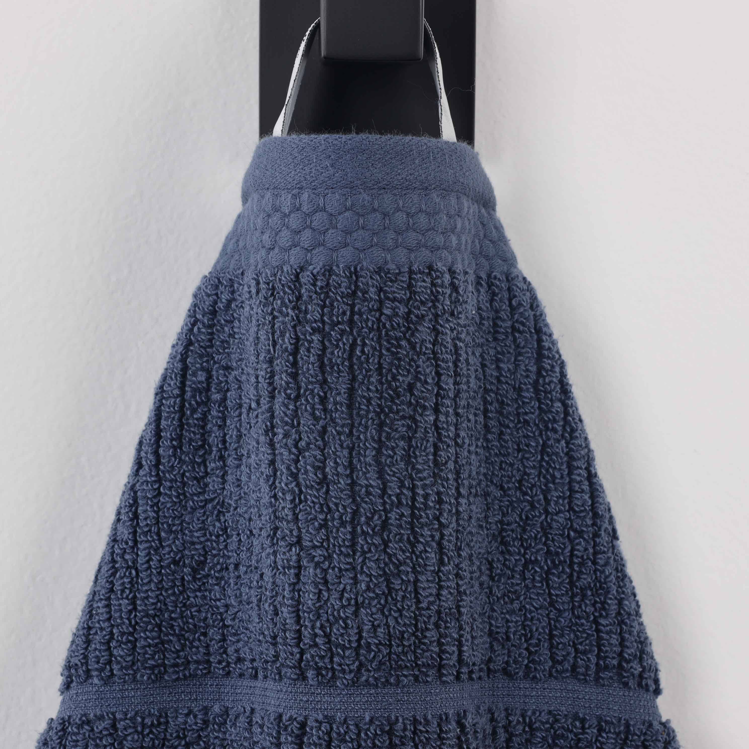 Milo Smart Twist Cotton Solid Ribbed Design 9 Piece Towel Set - Blue Nile Mills