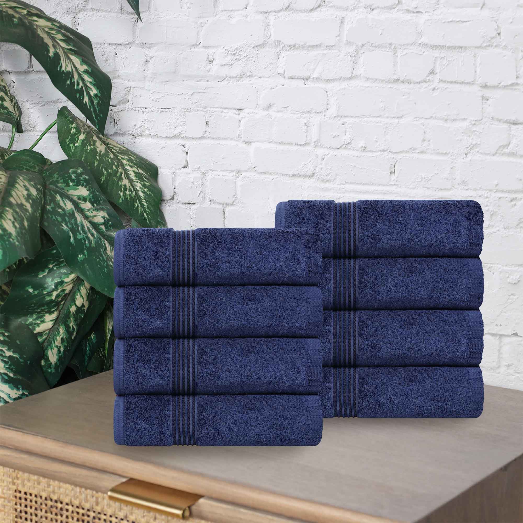 Heritage Egyptian Cotton Hand Towel Set of 8 - Blue Nile Mills