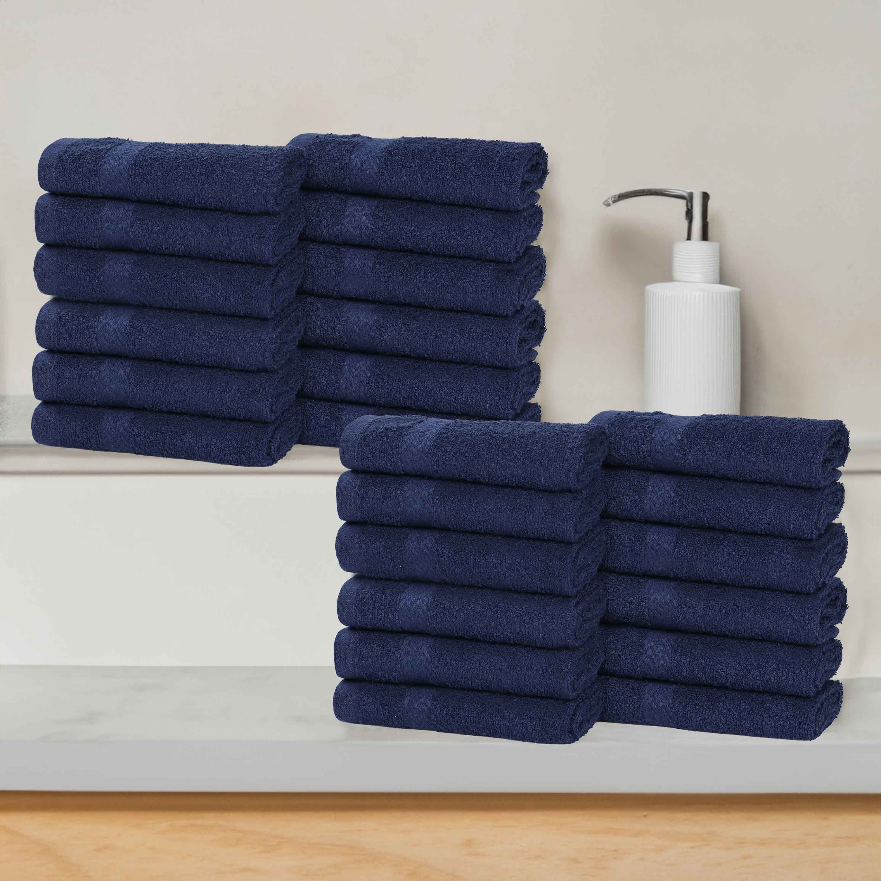 Franklin Cotton Eco Friendly 24 Piece Face Towel Set - Blue Nile Mills