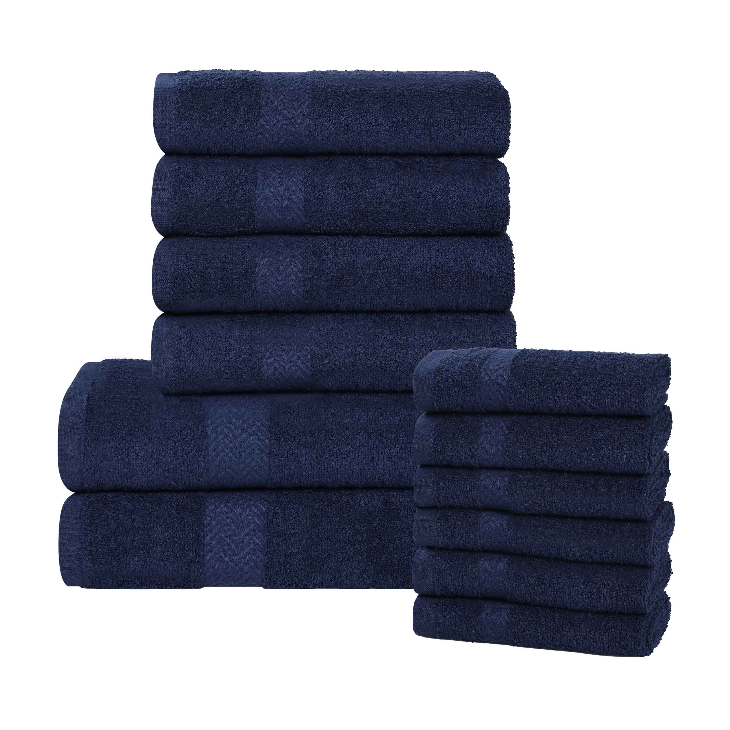 Franklin Cotton Eco Friendly 12 Piece Towel Set - Blue Nile Mills