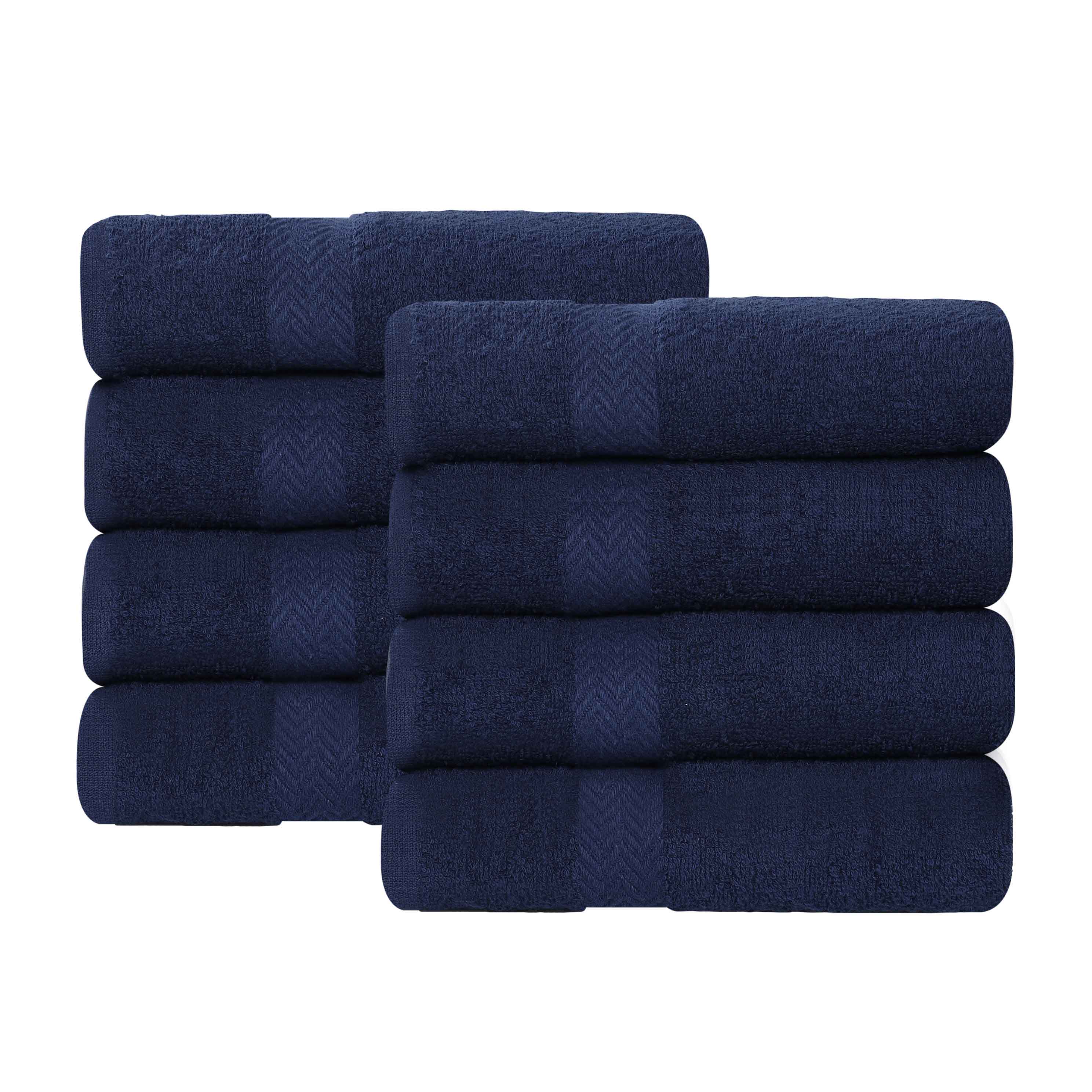 Franklin Cotton Eco Friendly 8 Piece Hand Towel Set - Blue Nile Mills