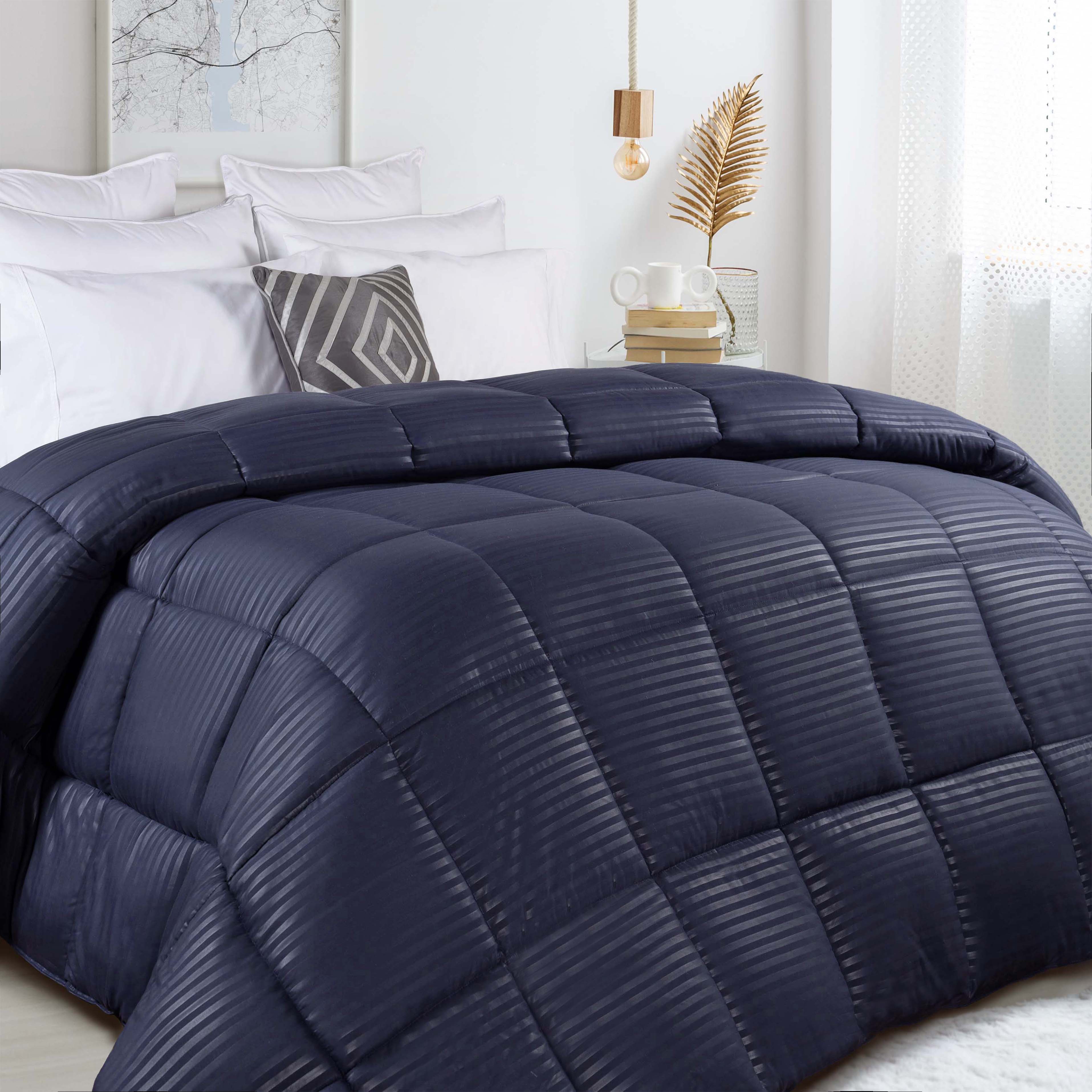 Reversible Striped Down Alternative Comforter - Blue Nile Mills