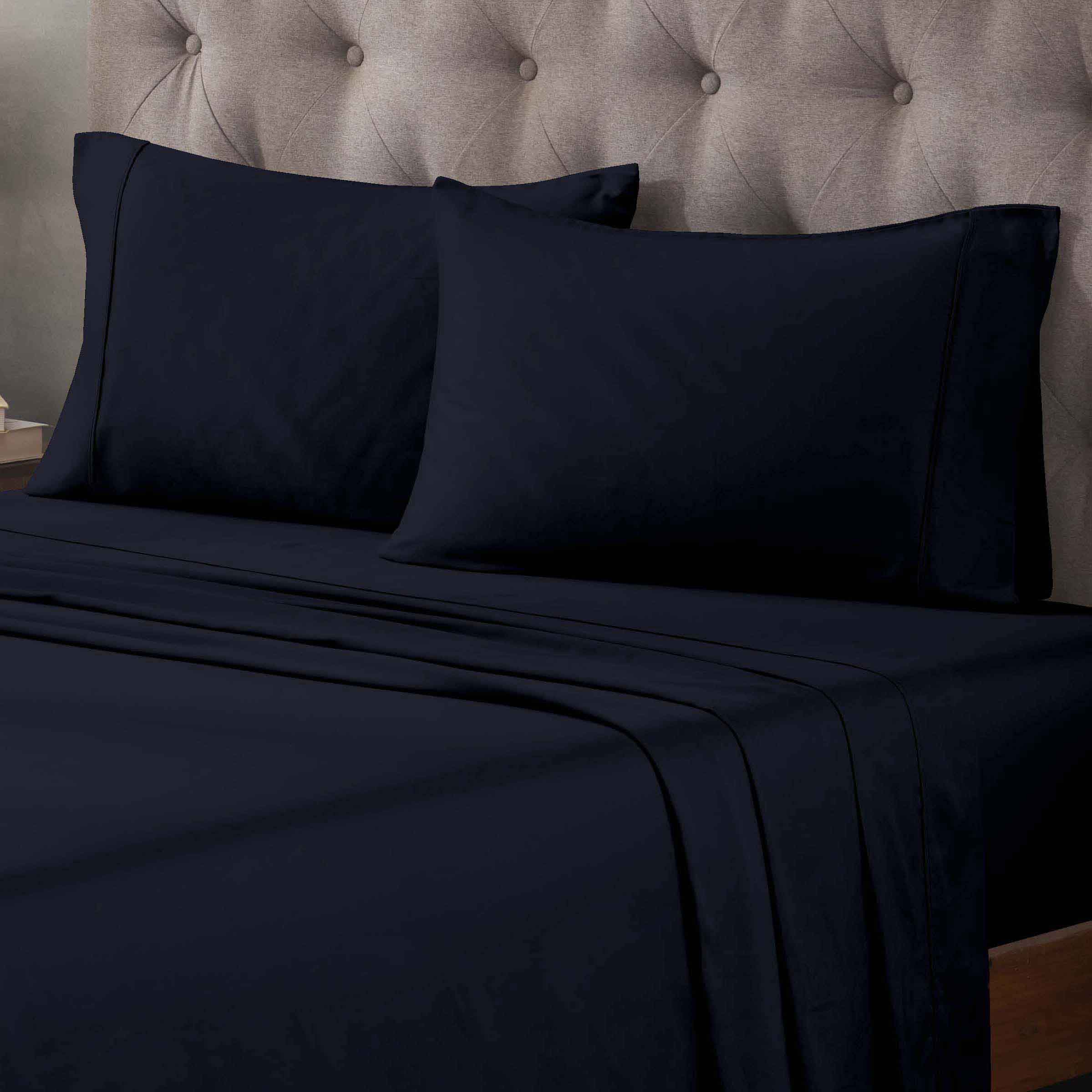Egyptian Cotton 400 Thread Count Solid Bed Sheet Set - Blue Nile Mills