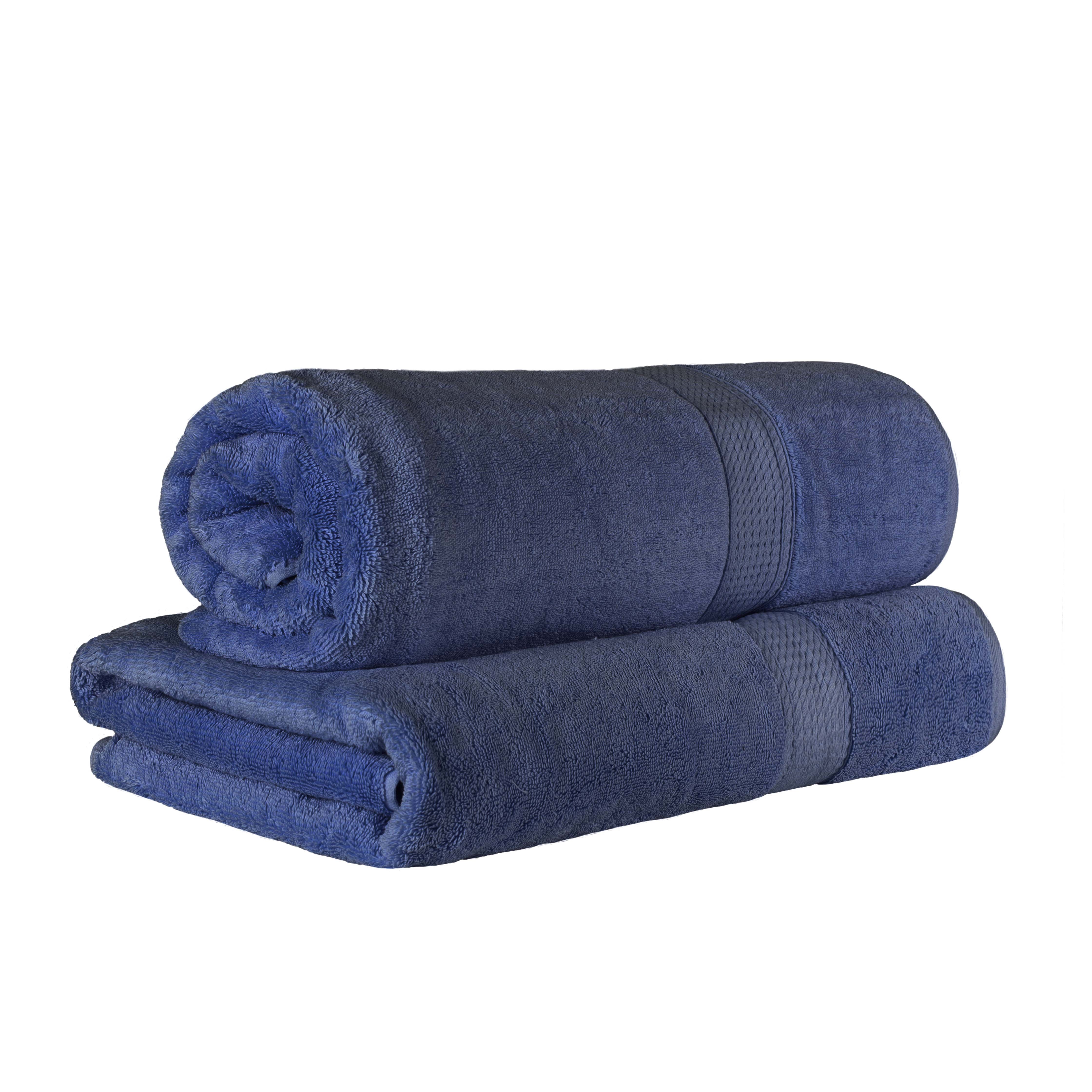 Egyptian Cotton Pile Plush Heavyweight Luxury Soft Bath Sheet Set of 2 - Blue Nile Mills
