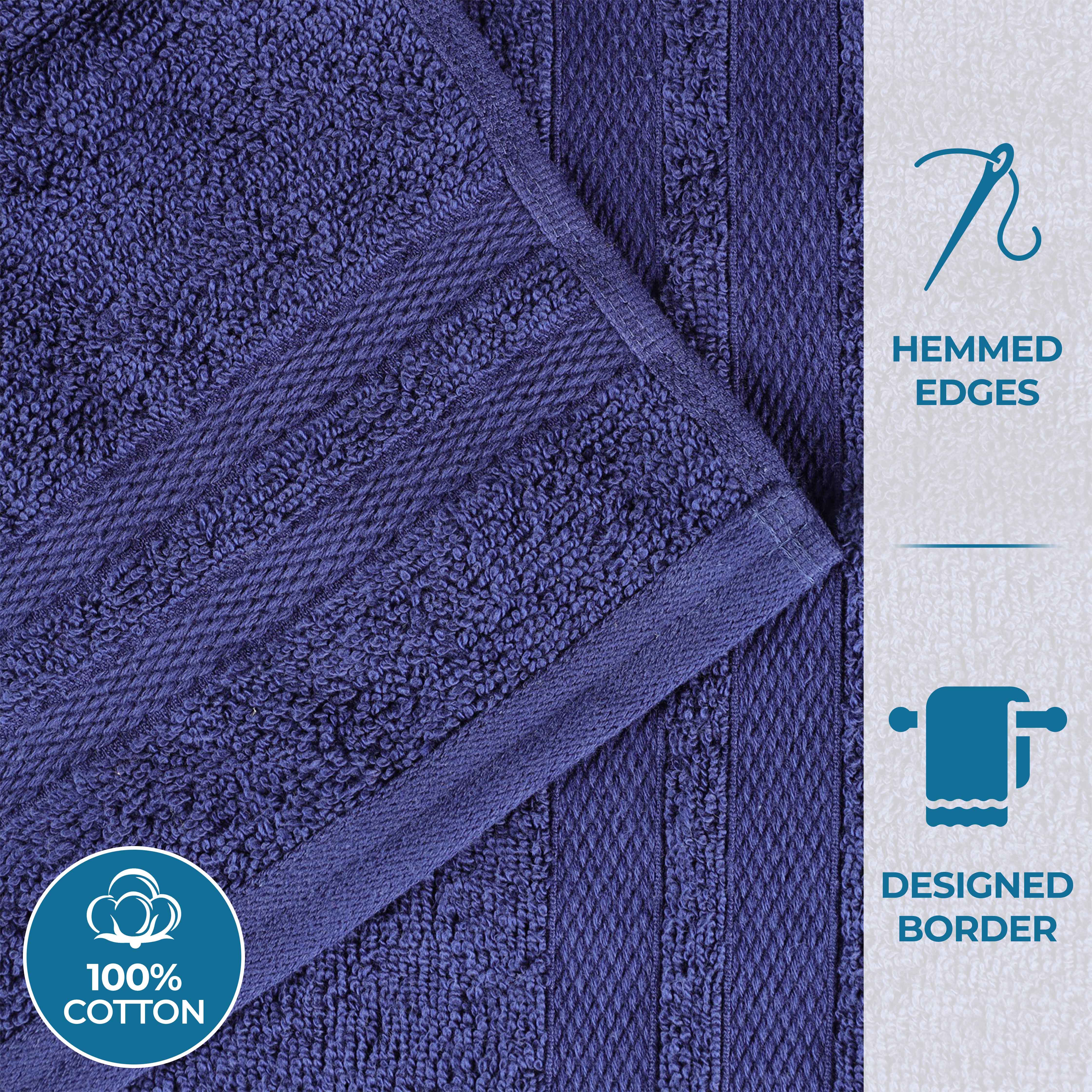Ultra-Soft Cotton Absorbent Quick-Drying 12 Piece Assorted Towel Set - Blue Nile Mills