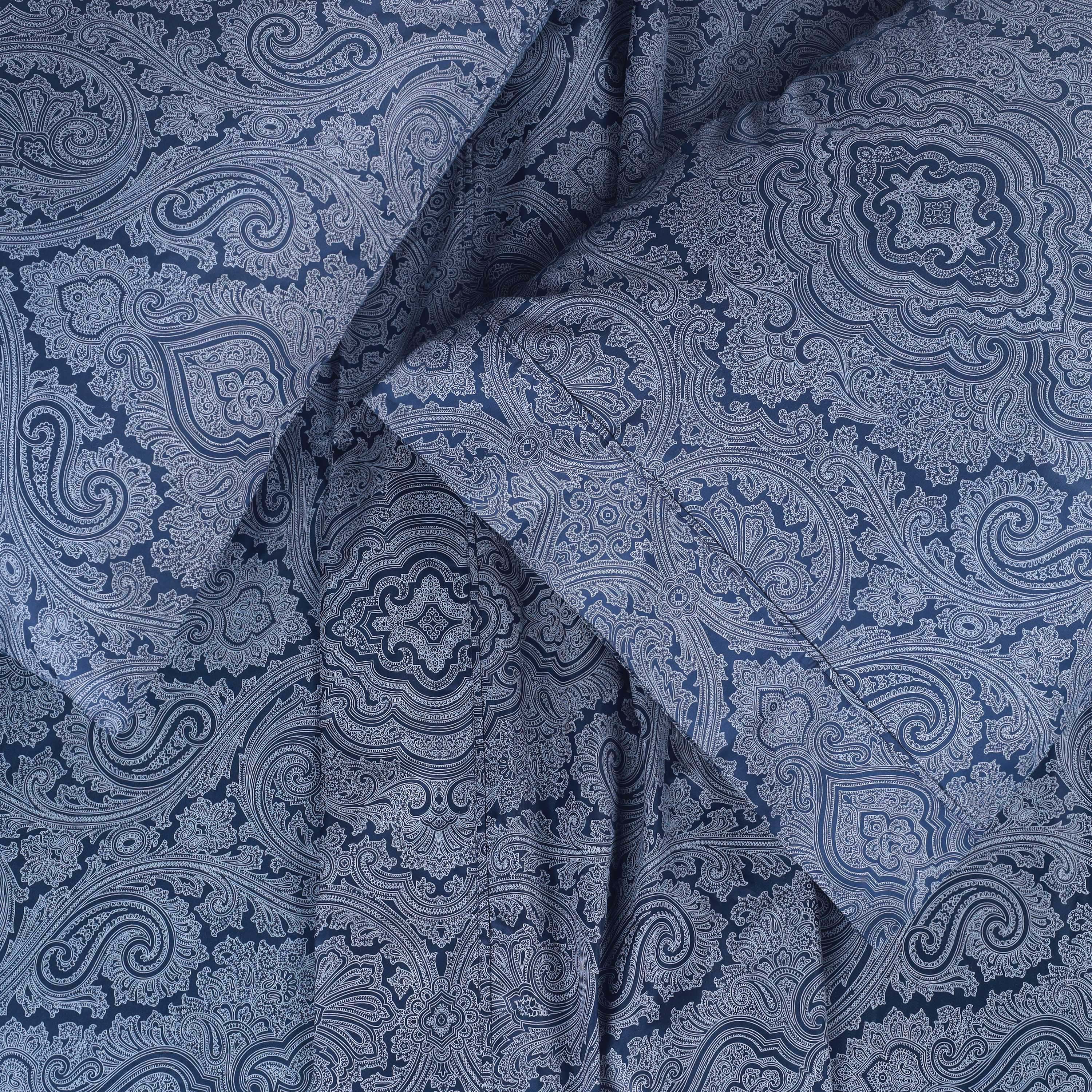 Italian Paisley Cotton Blend 600 Thread Count Deep Pocket Sheet Set - Blue Nile Mills