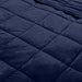 Quilted Microfiber Weighted Throw Blanket - Navy Blue