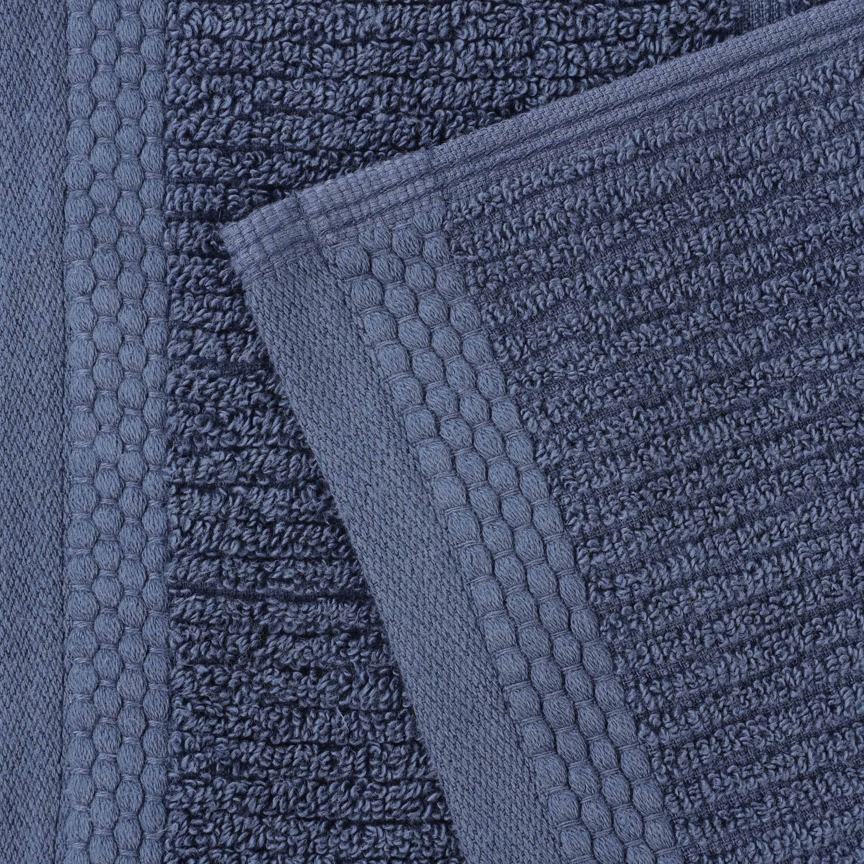 Milo Smart Twist Cotton Solid Ribbed Design 6 Piece Towel Set - Blue Nile Mills