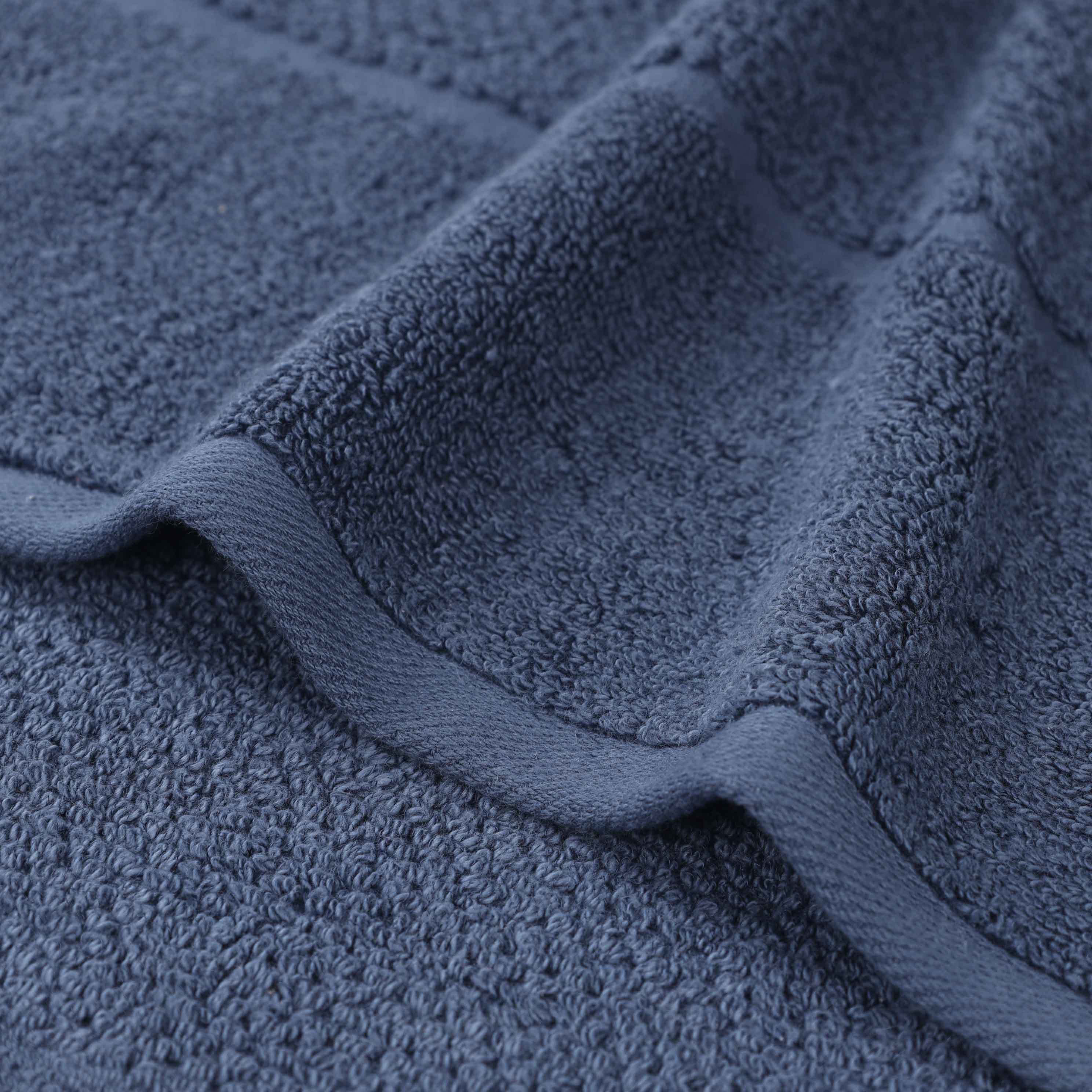 Mile Smart Twist Cotton Solid Hand Towels, Set of 6 - Blue Nile Mills