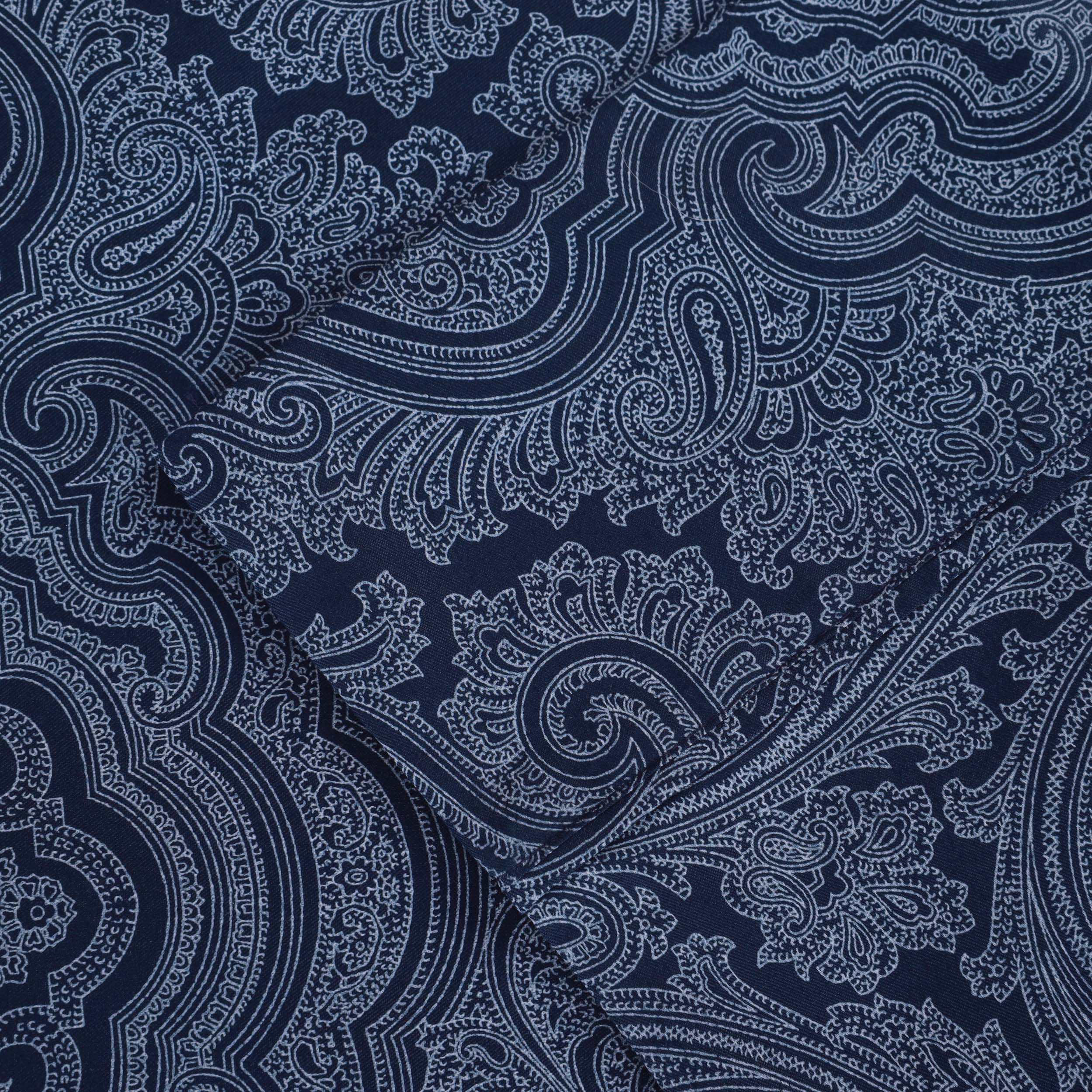 Italian Paisley Cotton Blend 600 Thread Count Deep Pocket Sheet Set - Blue Nile Mills