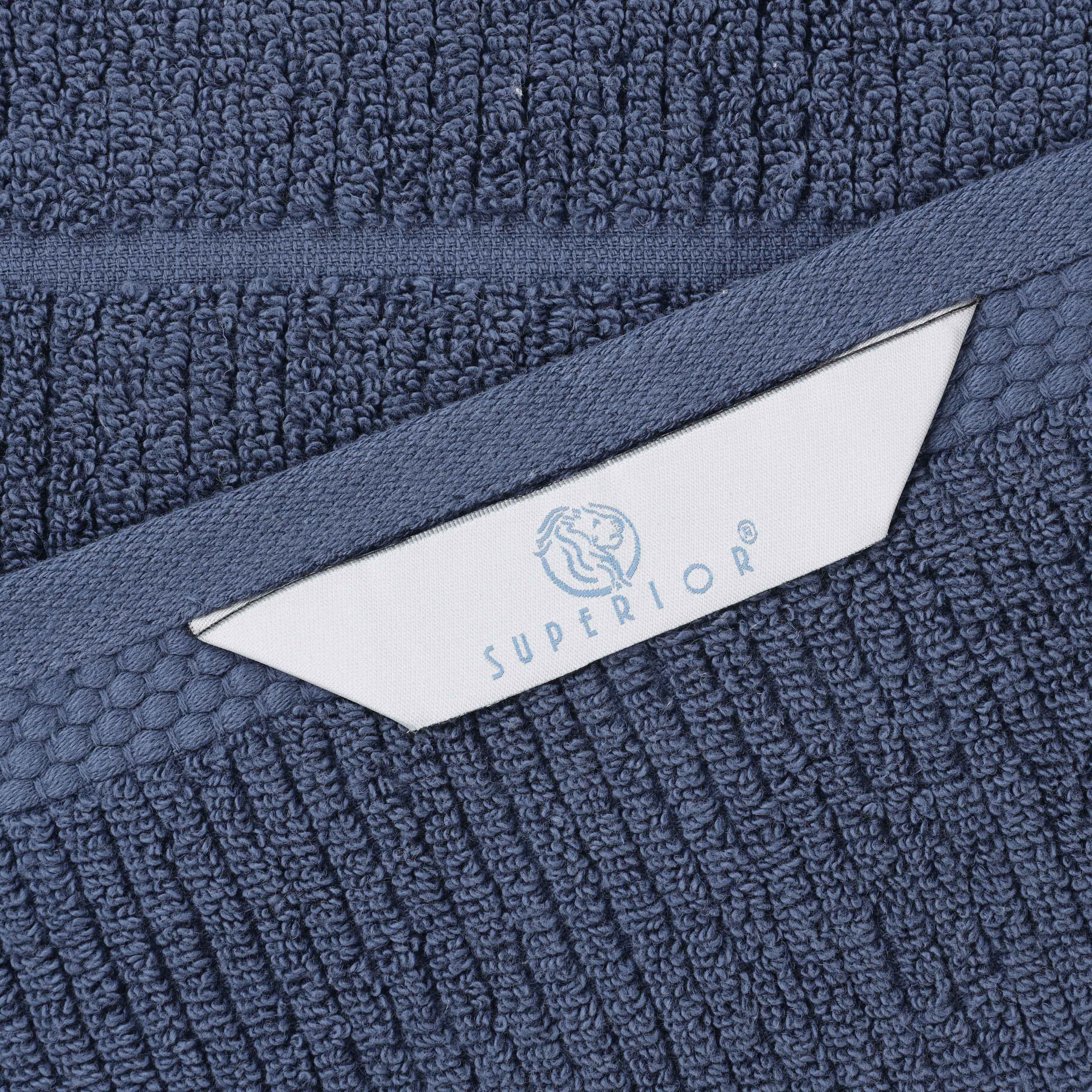 Milo Smart Twist Cotton Solid Ribbed Design 9 Piece Towel Set - Blue Nile Mills