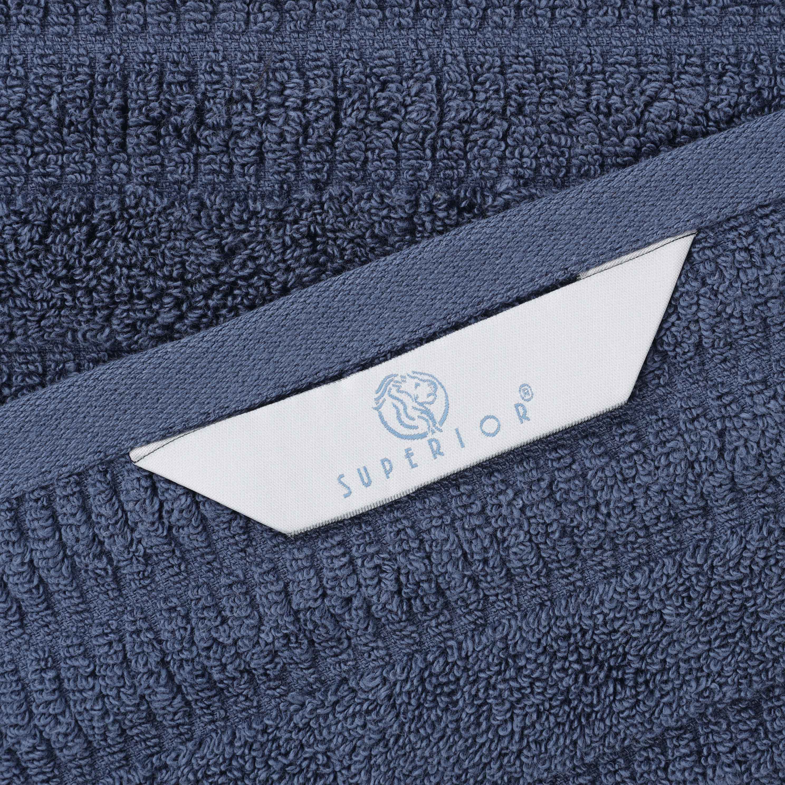 Mika Smart Twist Cotton Solid Vertical Ribbed Bath Sheets, Set of 2 - Blue Nile Mills