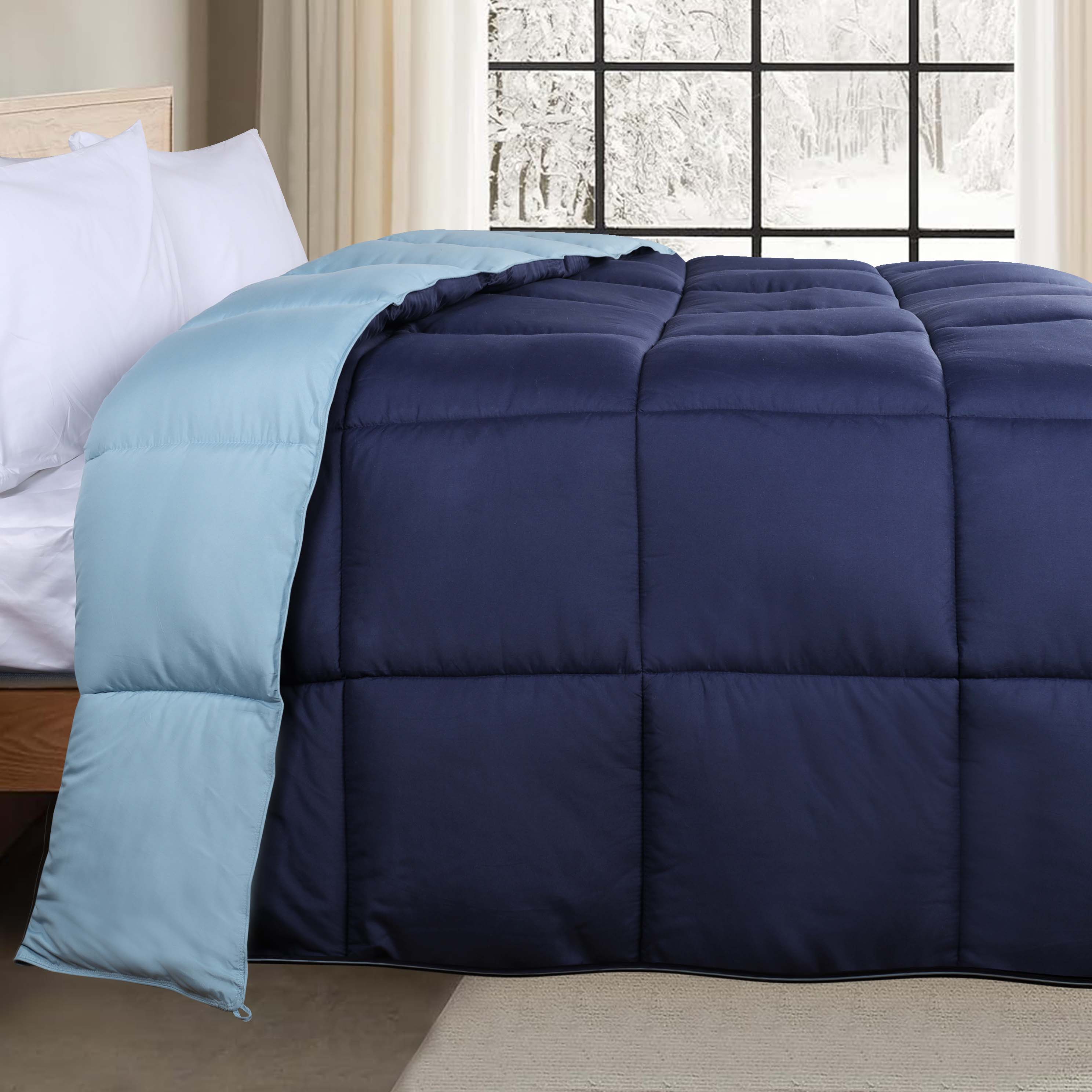Brushed Microfiber Reversible Comforter - Blue Nile Mills
