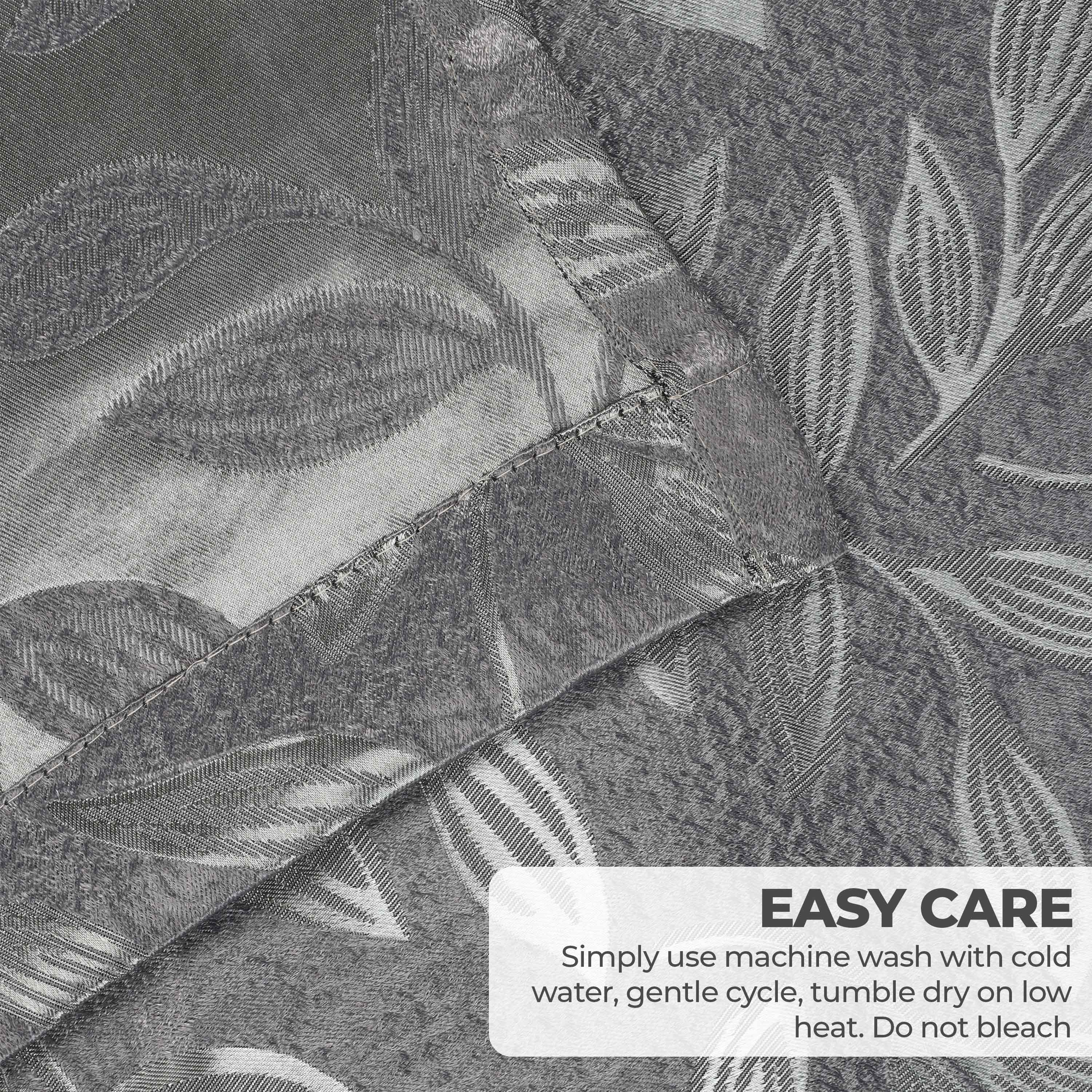 Leaves Rod Pocket Room Darkening Blackout Curtains, Set of 2 - Blue Nile Mills