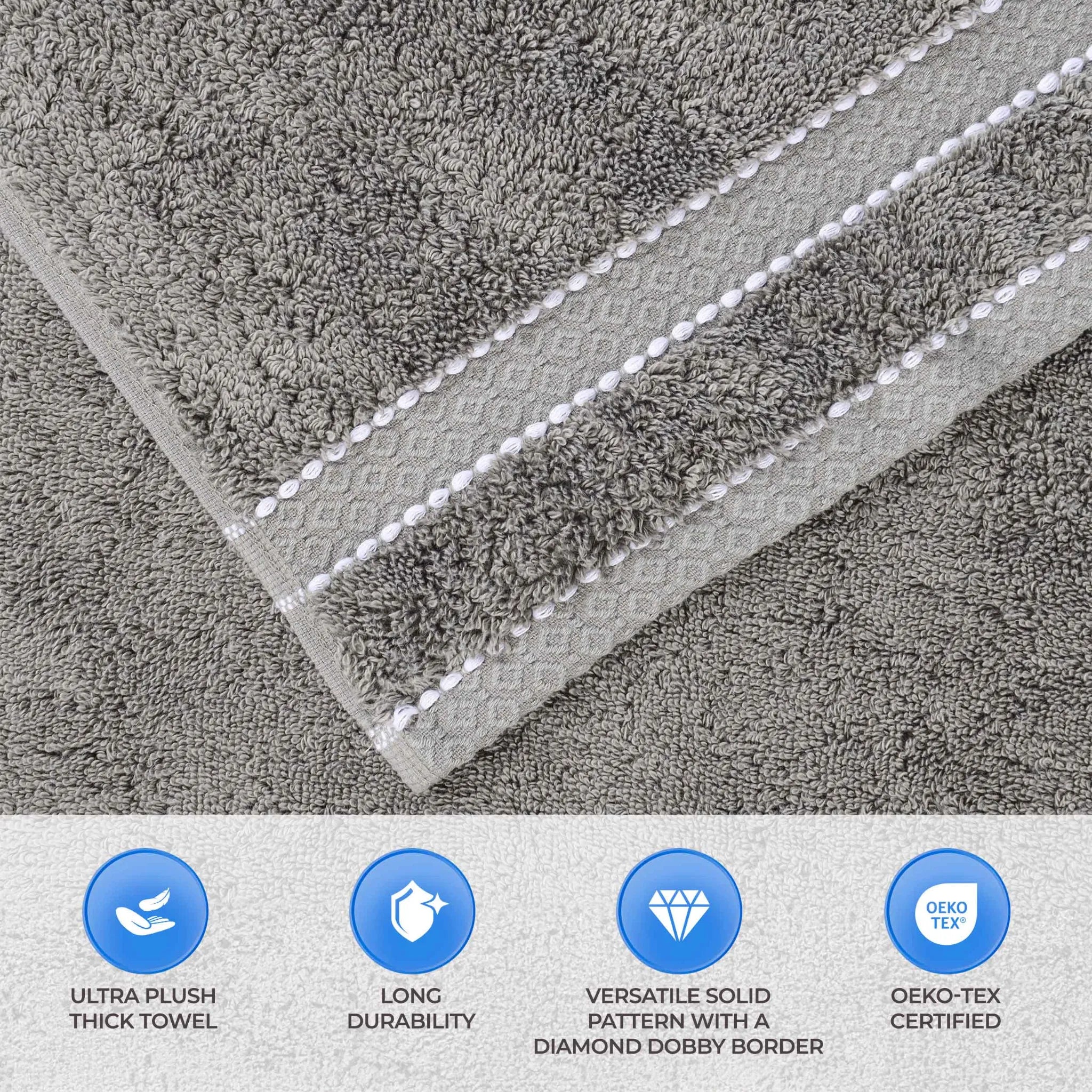 BNM 2 Piece Cotton Plush Bath Towel Set Giza