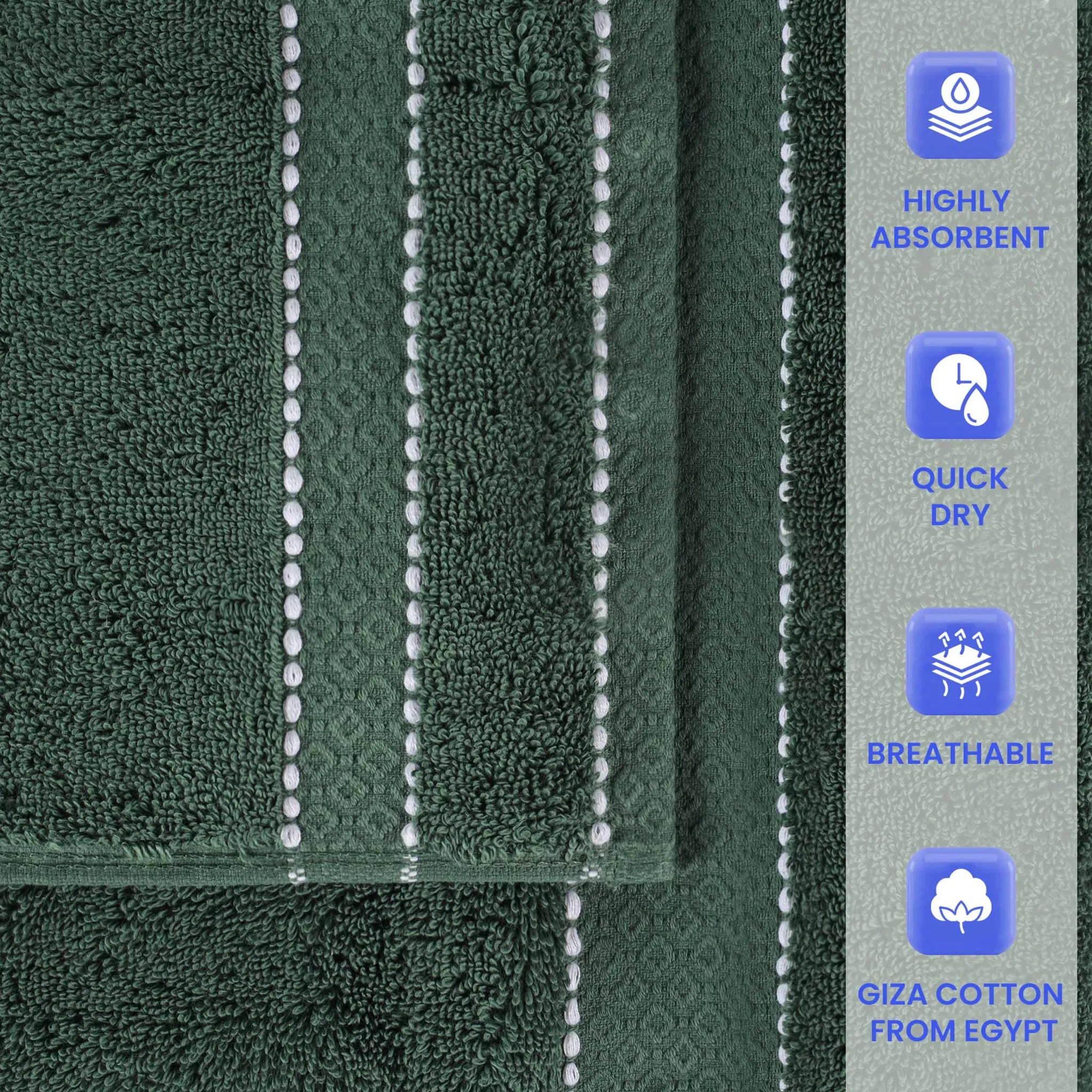 BNM 2 Piece Cotton Plush Bath Towel Set Giza