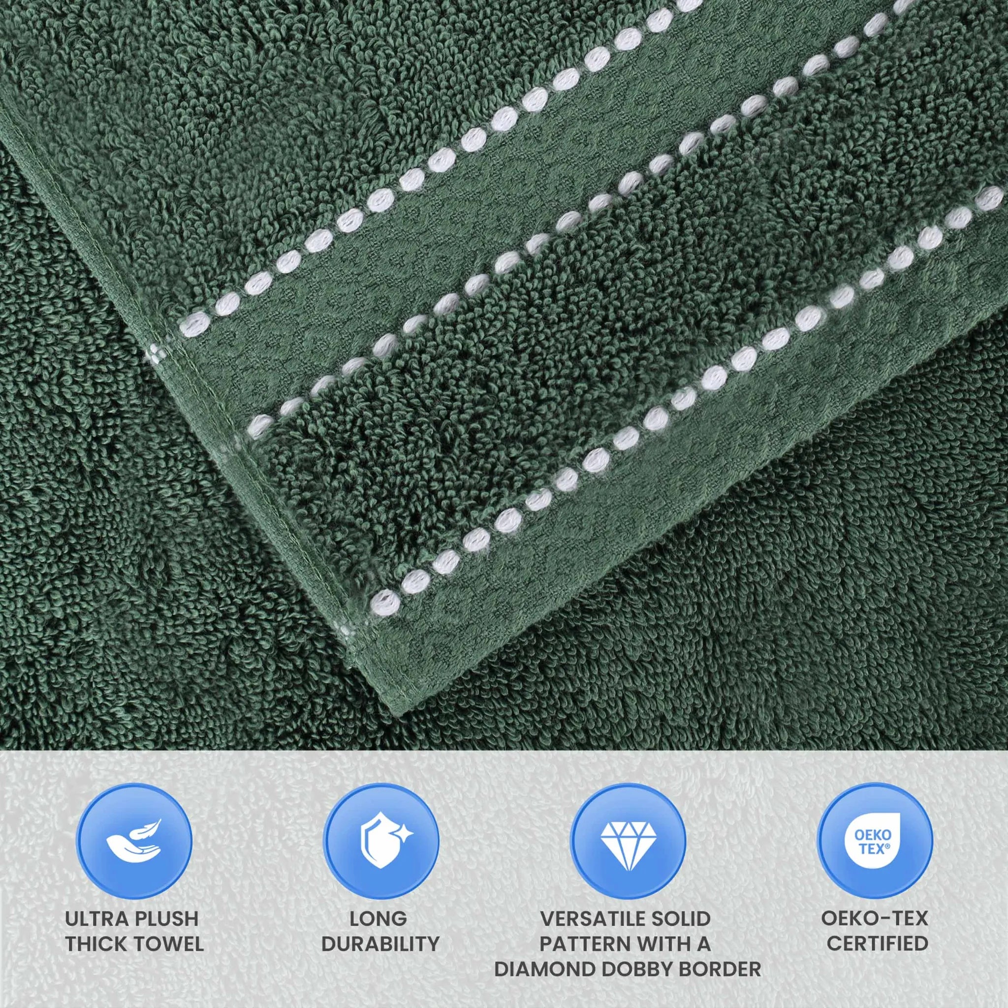 BNM 2 Piece Cotton Plush Bath Towel Set Giza