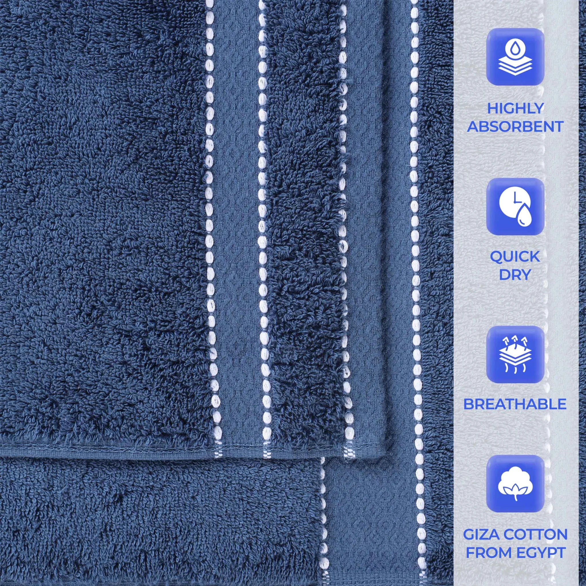 BNM 2 Piece Cotton Plush Bath Towel Set Giza