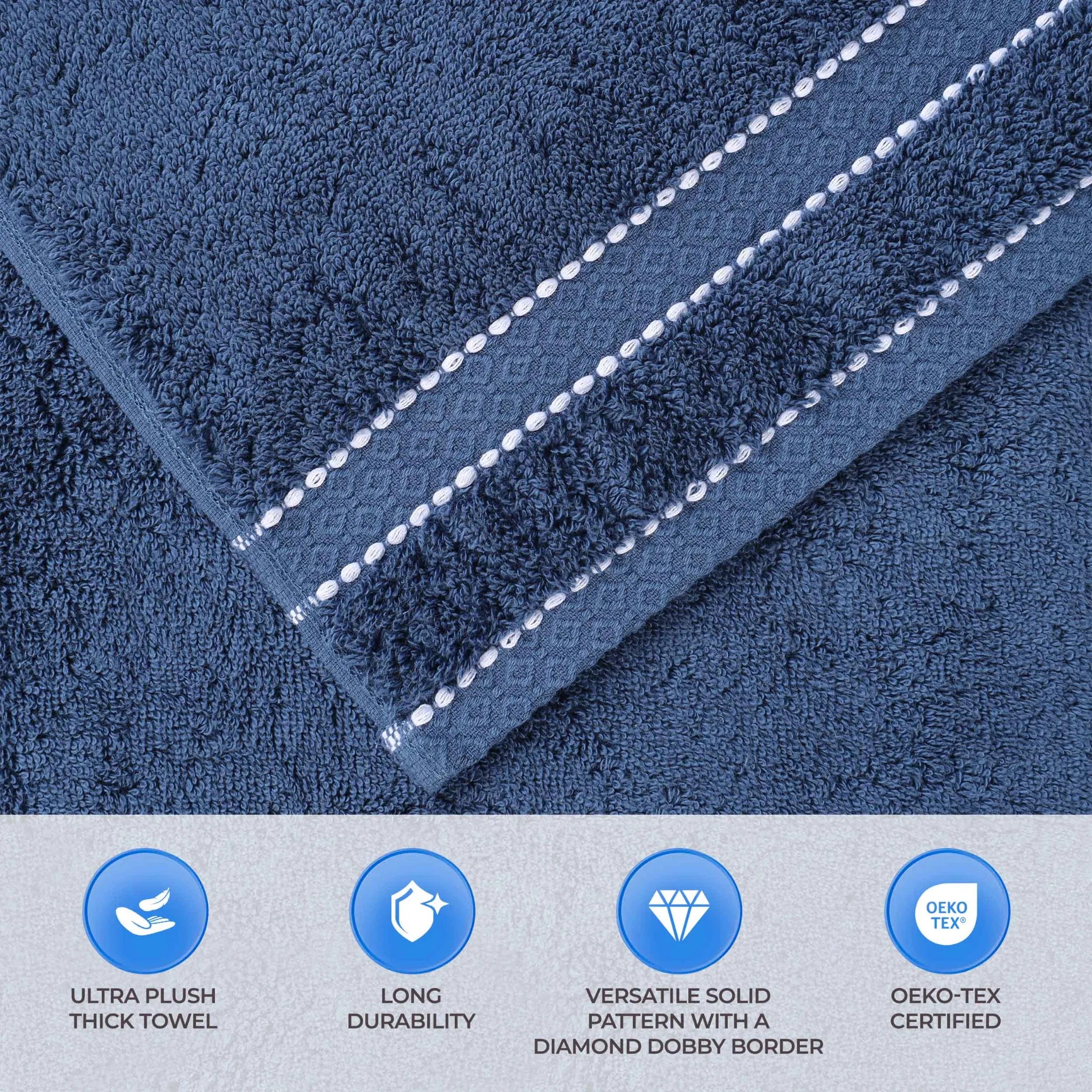 BNM 2 Piece Cotton Plush Bath Towel Set Giza