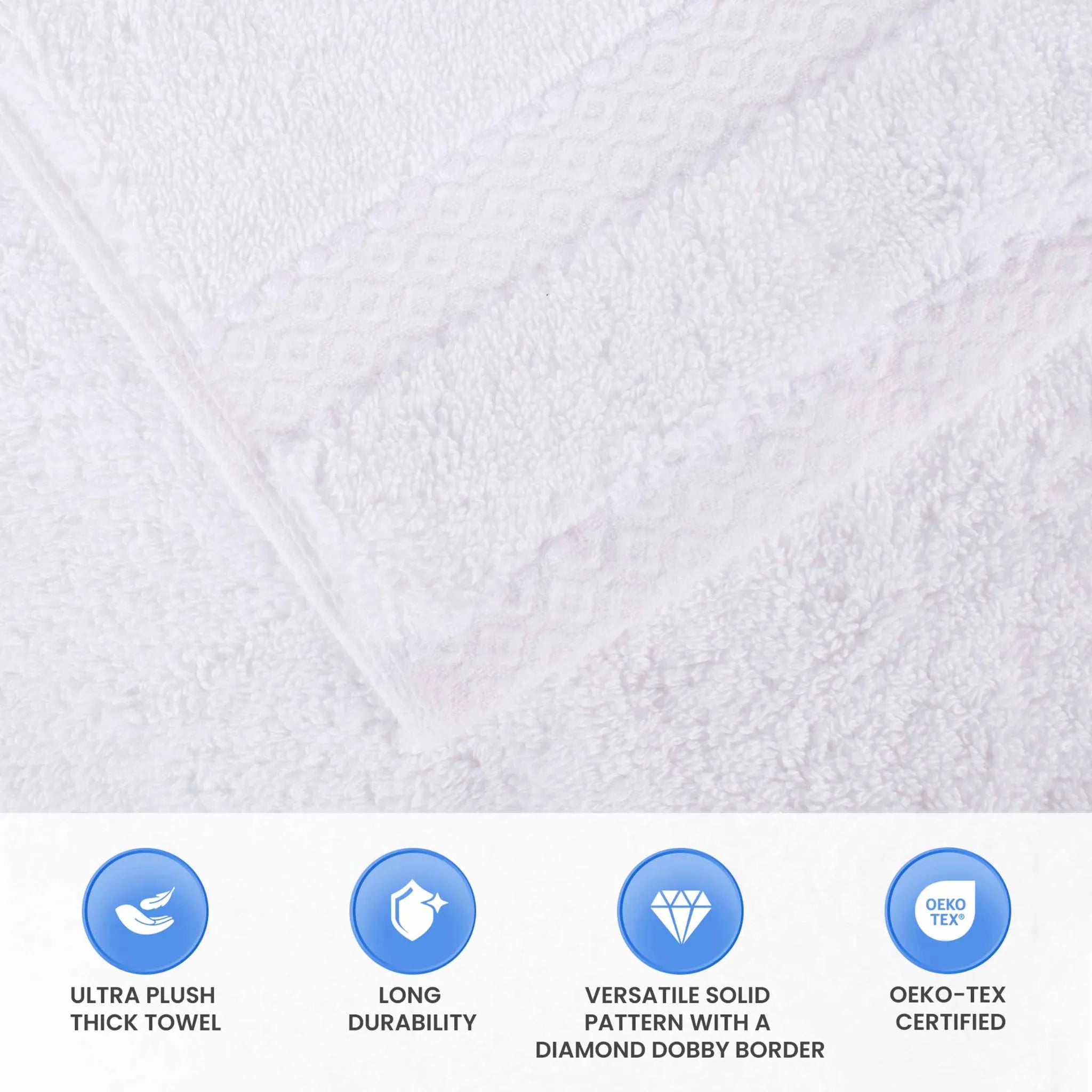 BNM 2 Piece Cotton Plush Bath Towel Set Giza