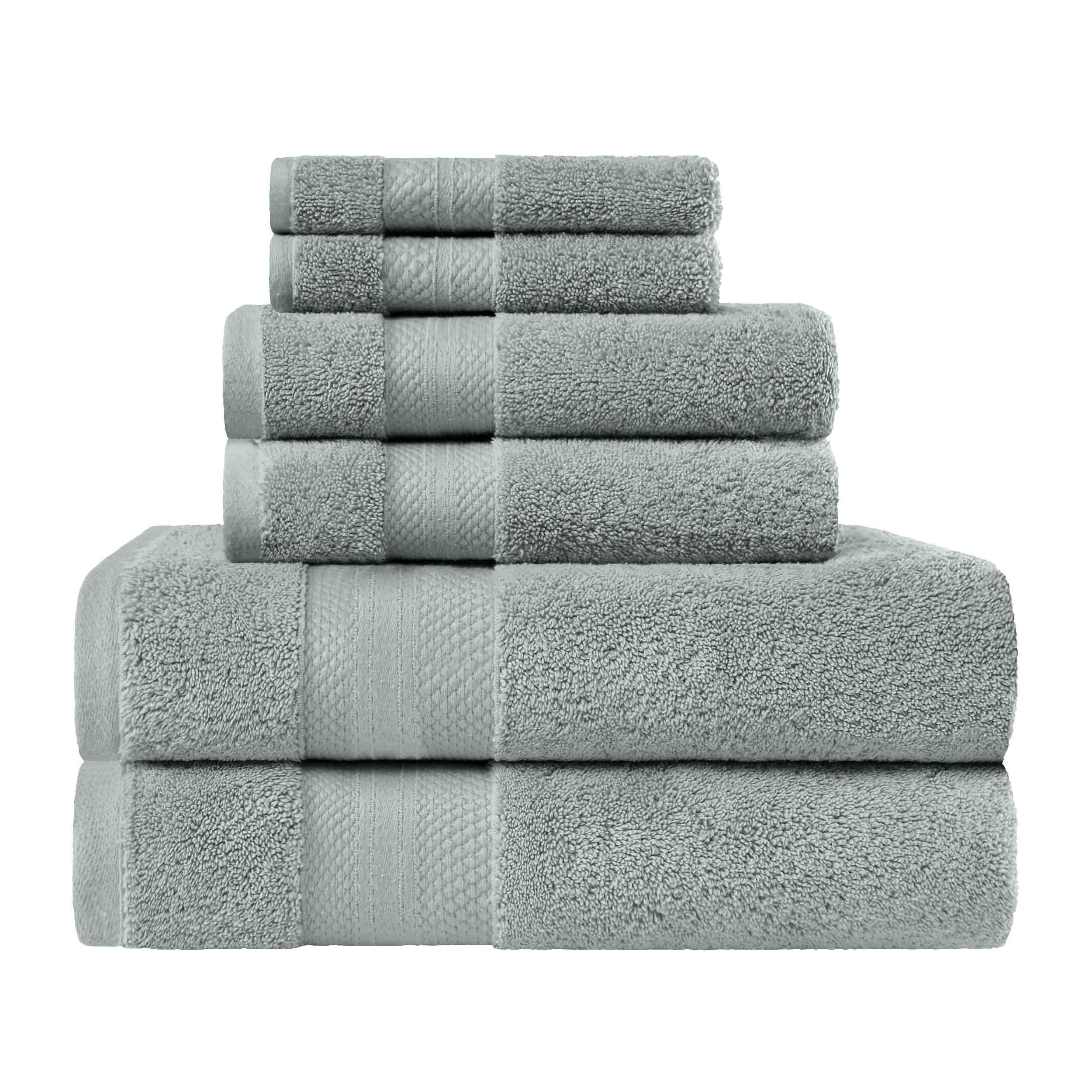 Turkish Cotton Solid 6 Piece Towel Set - Blue Nile Mills