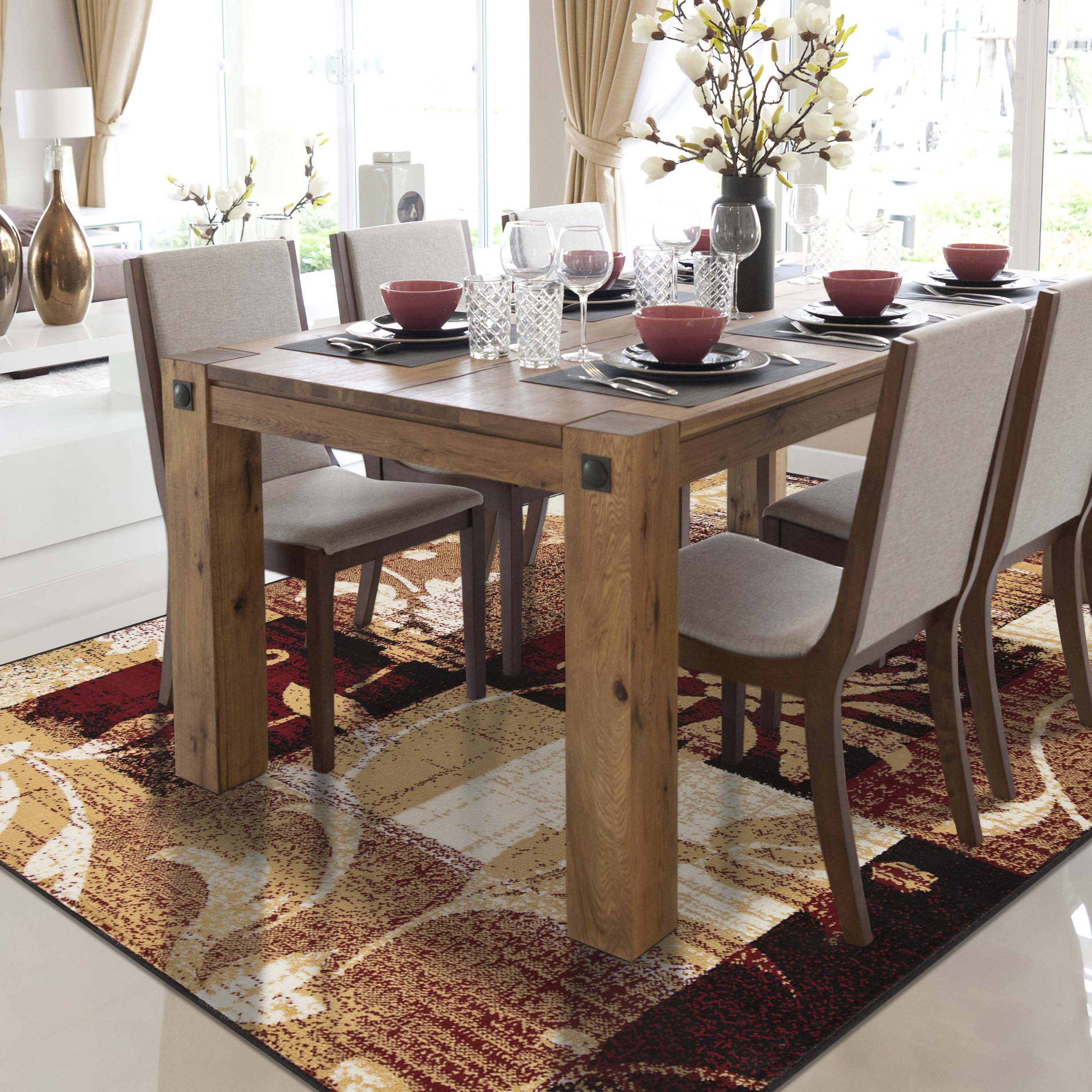 Pastiche Contemporary Floral Patchwork Indoor Area Rug or Runner Rug - Blue Nile Mills