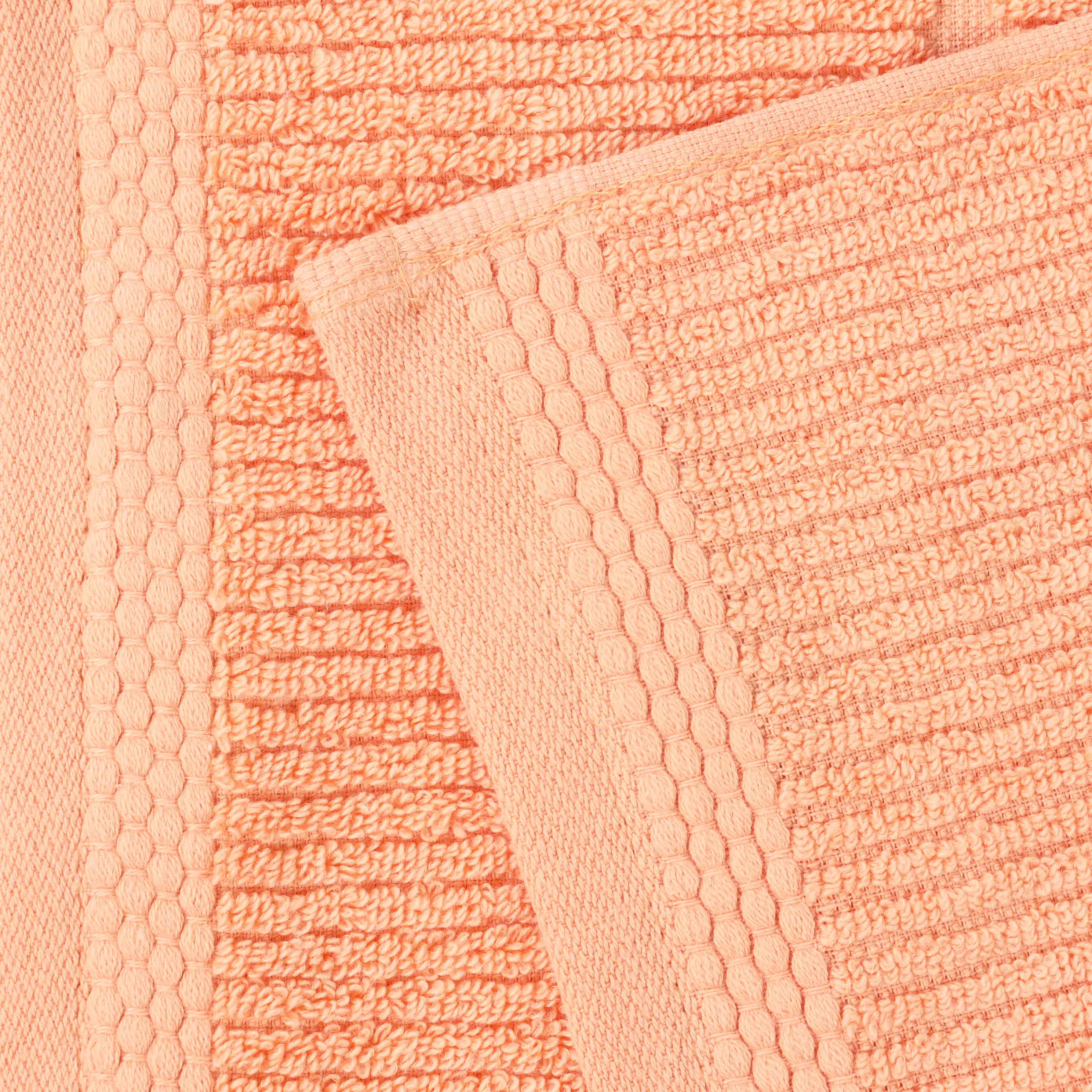 Milo Smart Twist Cotton Solid Ribbed Design 6 Piece Towel Set - Blue Nile Mills