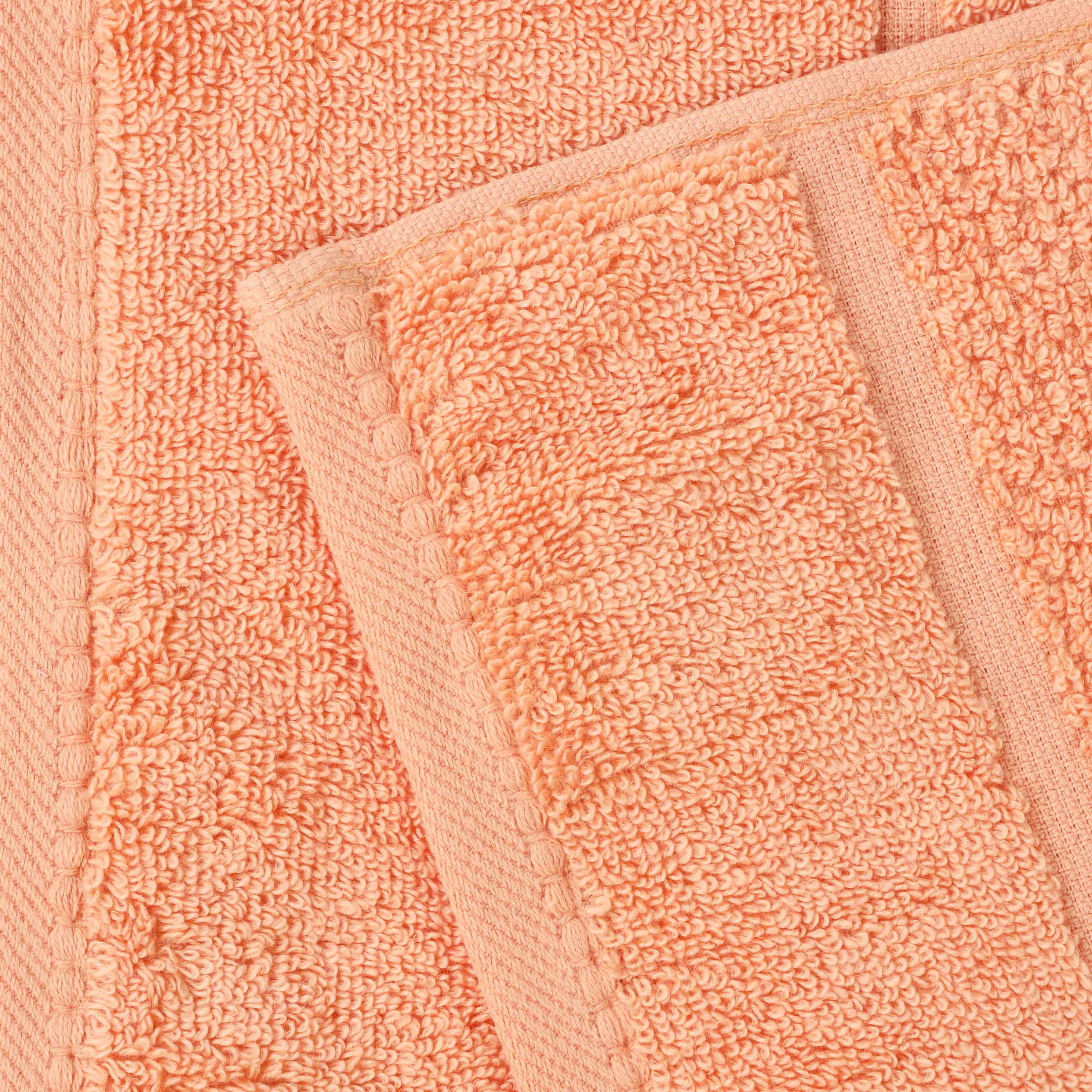 Mile Smart Twist Cotton Solid Broad Border 8 Piece Towel Set - Blue Nile Mills