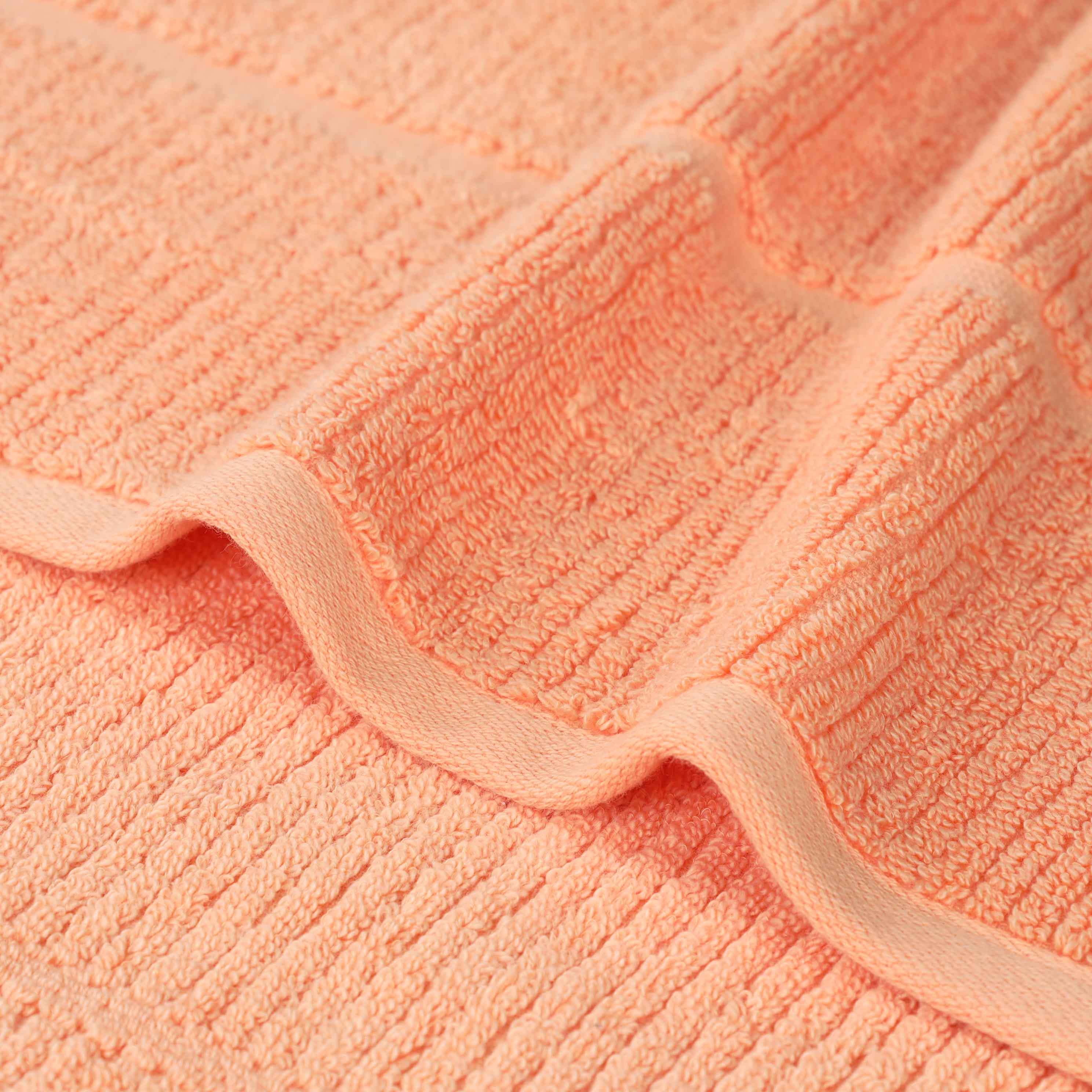 Milo Smart Twist Cotton Solid Ribbed Design 6 Piece Towel Set - Blue Nile Mills